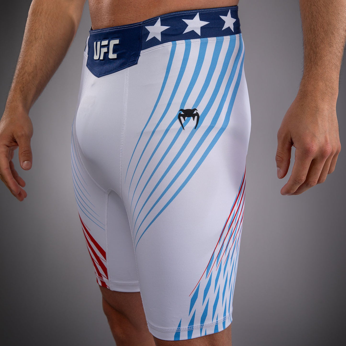 Men's Official UFC Freedom 250 by Venum White Authentic Fight Night Vale Tudo Short