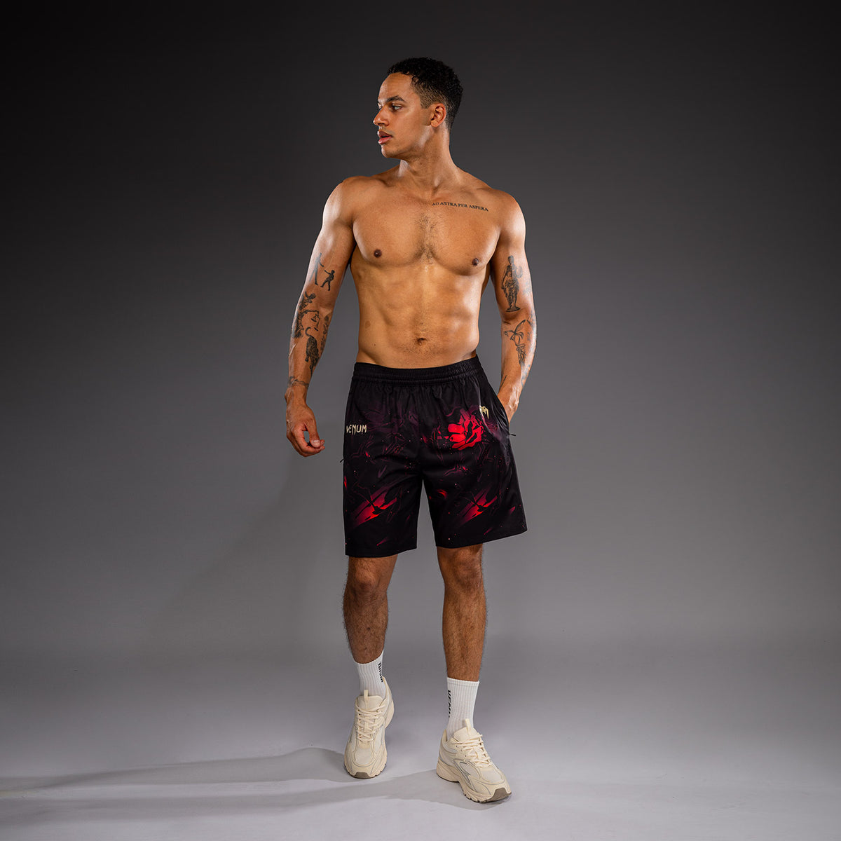 Jujutsu Kaisen x Venum Itadori Training Shorts - Black/Red