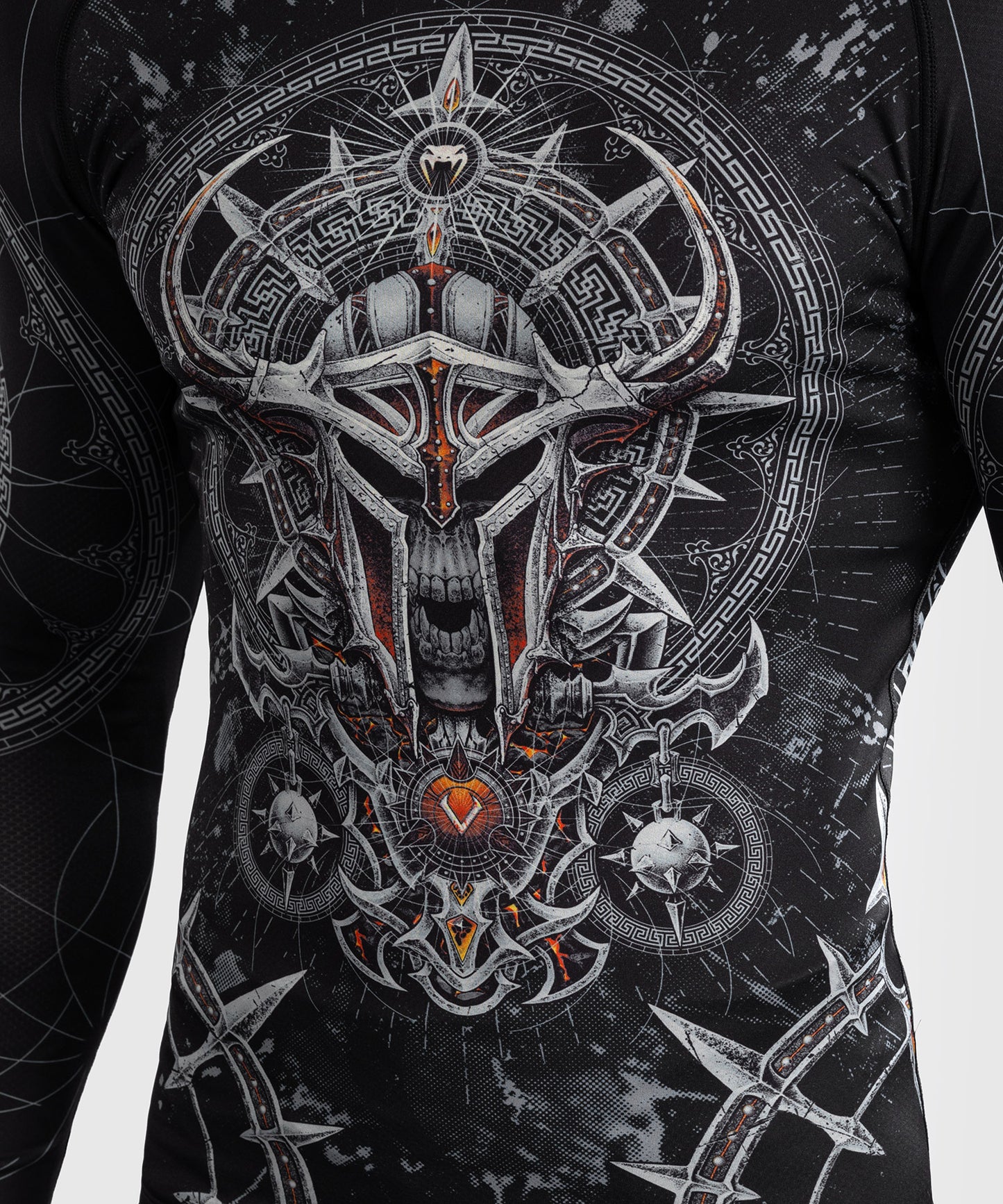 Venum Gladiator 5.0 Men's Long Sleeve Rashguard - Black/Silver