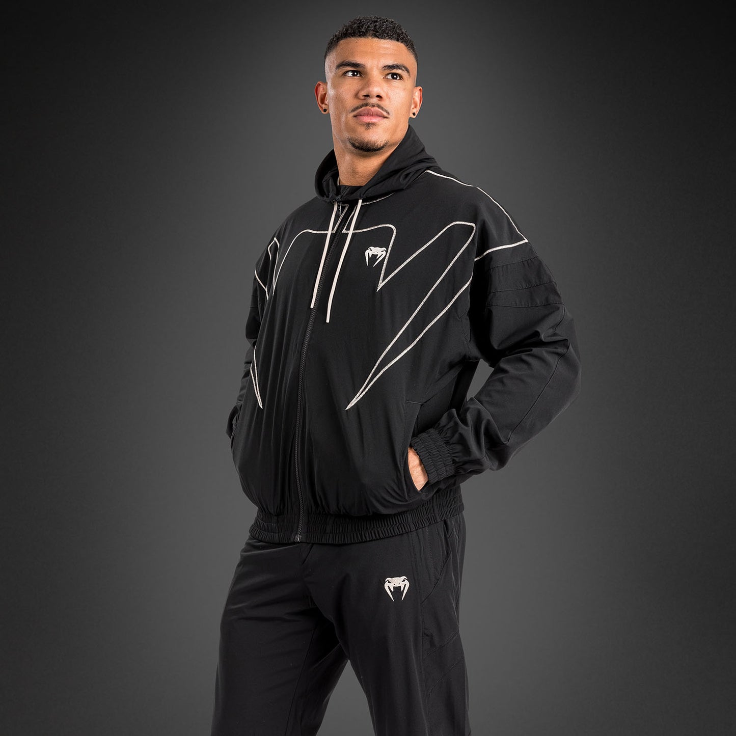 Venum Attack 90 Tracksuit Jacket - Black/White