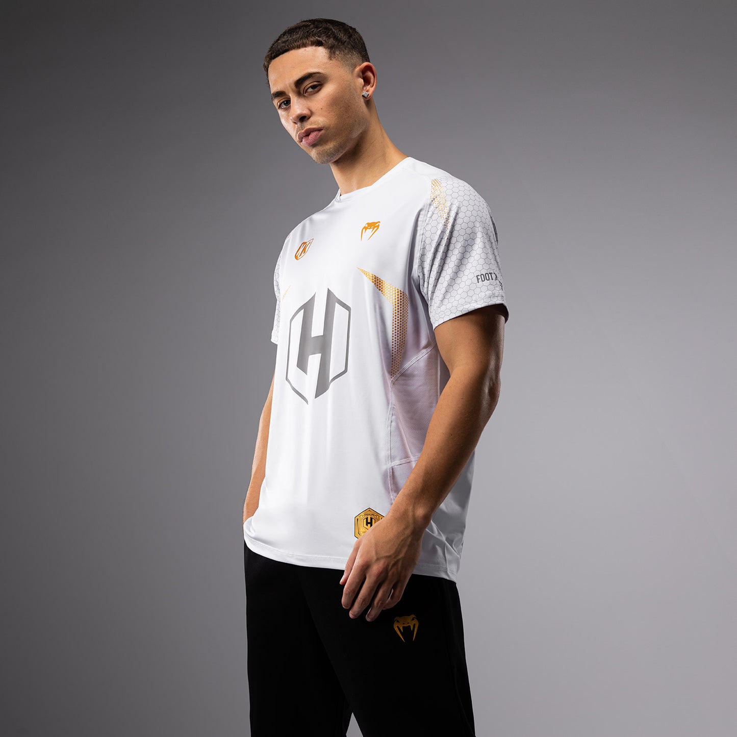 FK x Venum Hexagone MMA T-shirt - White/Gold