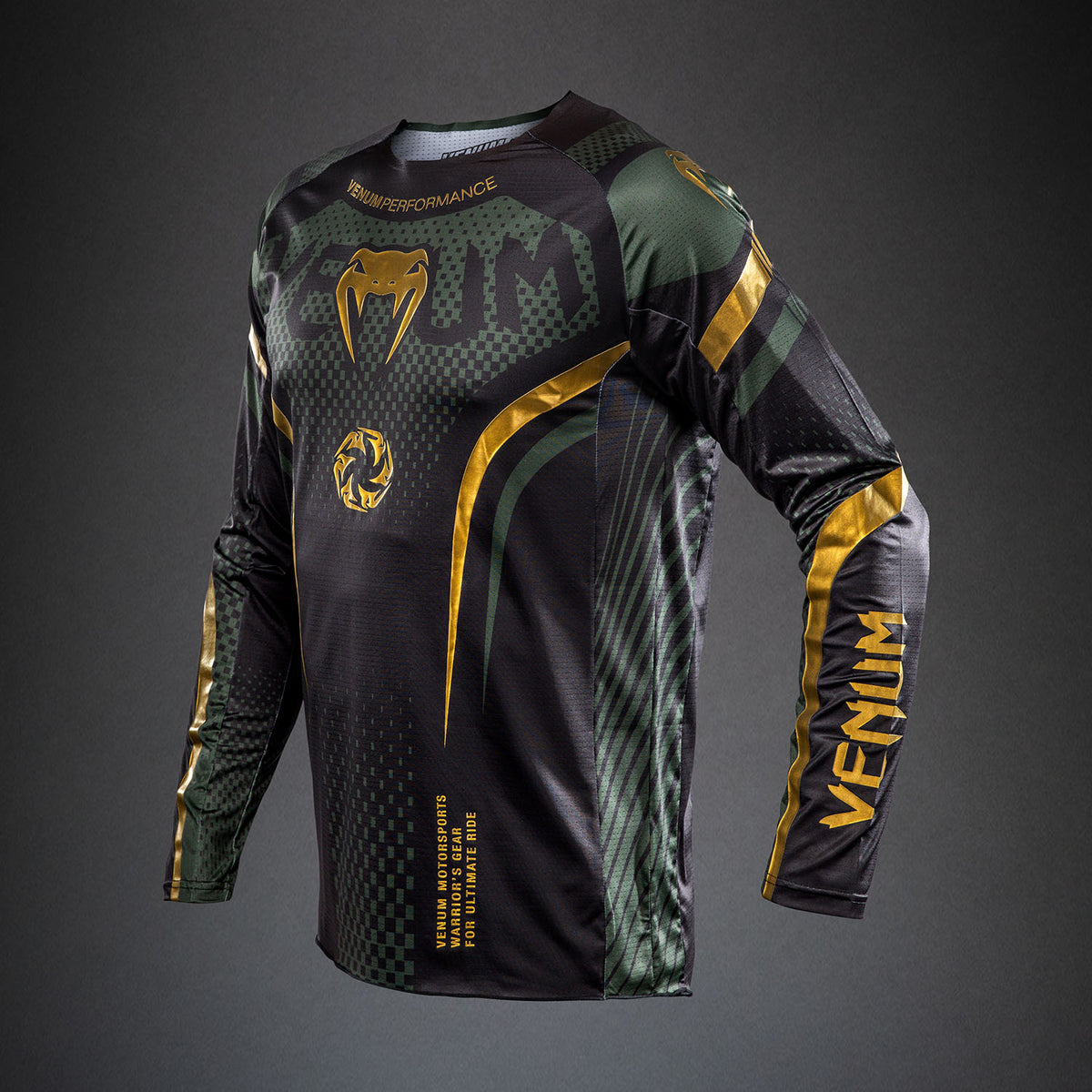 Venum MX Challenger Jersey - Black/Green/Gold