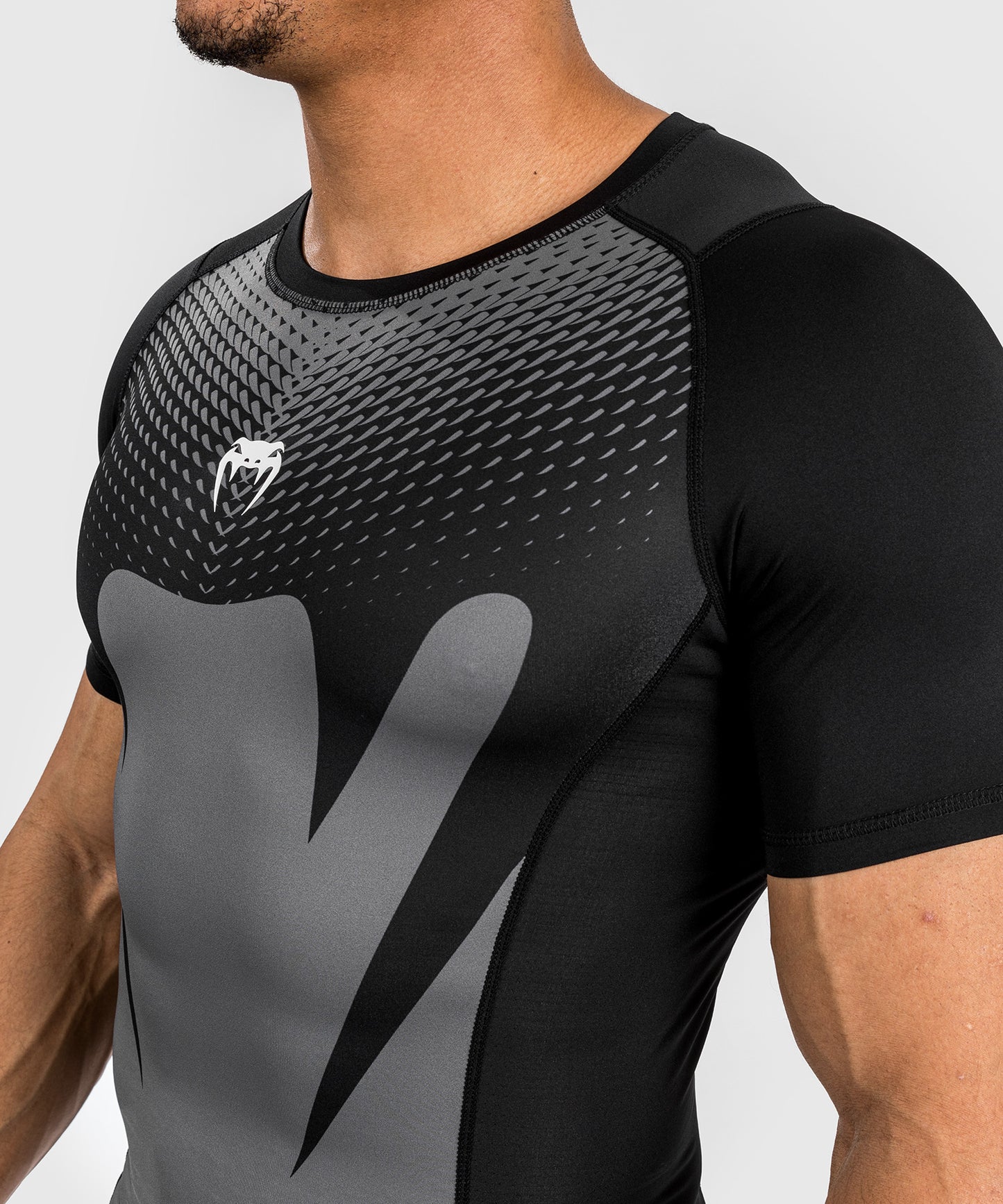 Venum Attack Men's Short Sleeve Rashguard - Black/Grey