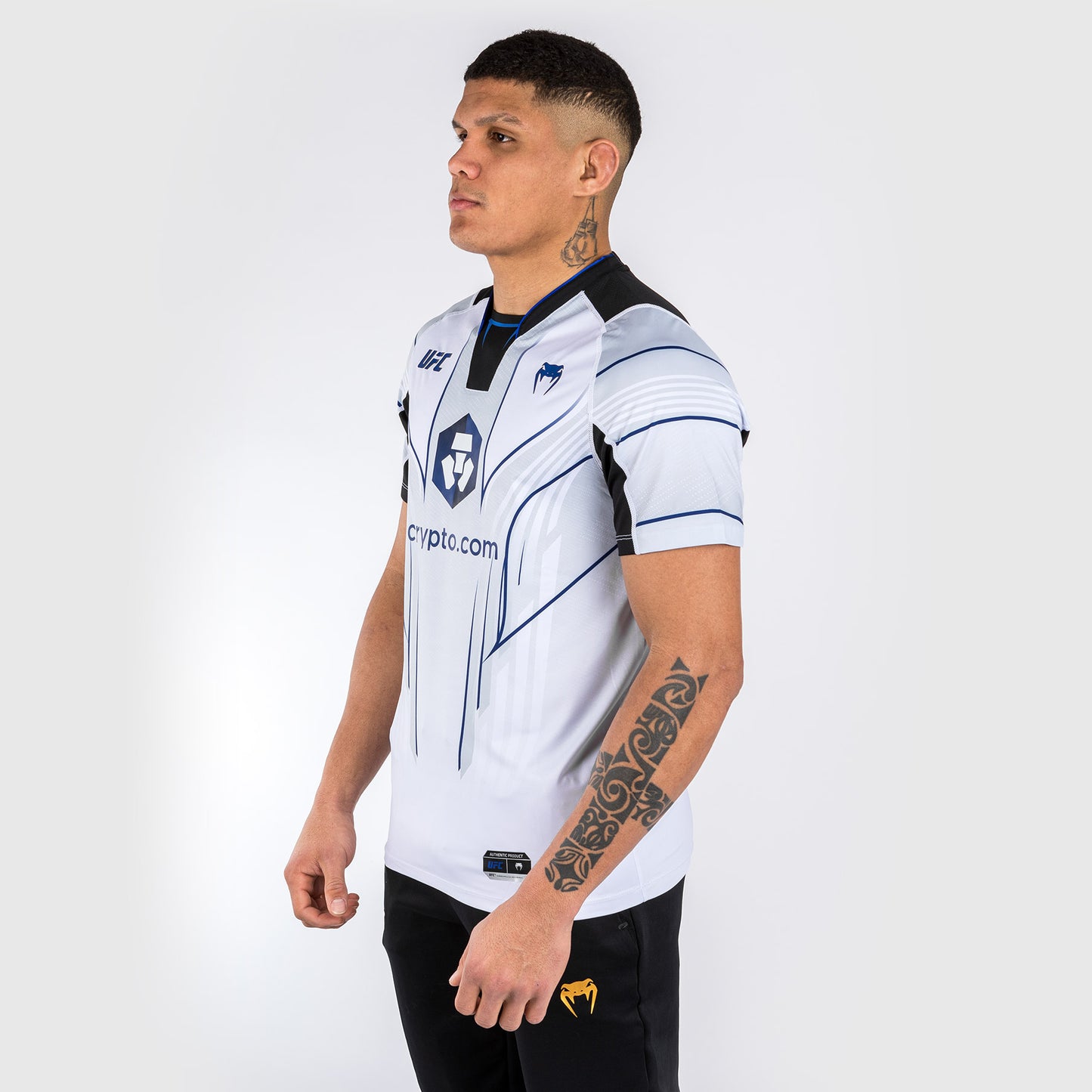 UFC Venum Personalized Authentic Fight Night 2.0 Kit by Venum Men's Walkout Jersey - Midnight Edition - Ice