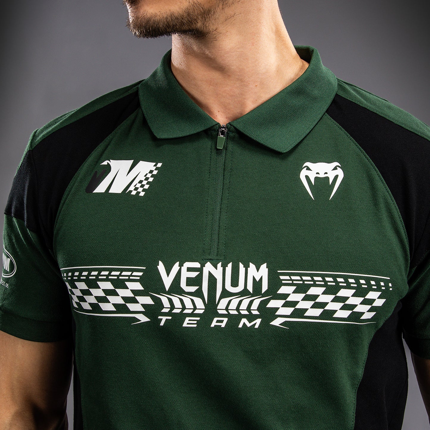 Venum Motorsport Cotton Polo - Deep Forest