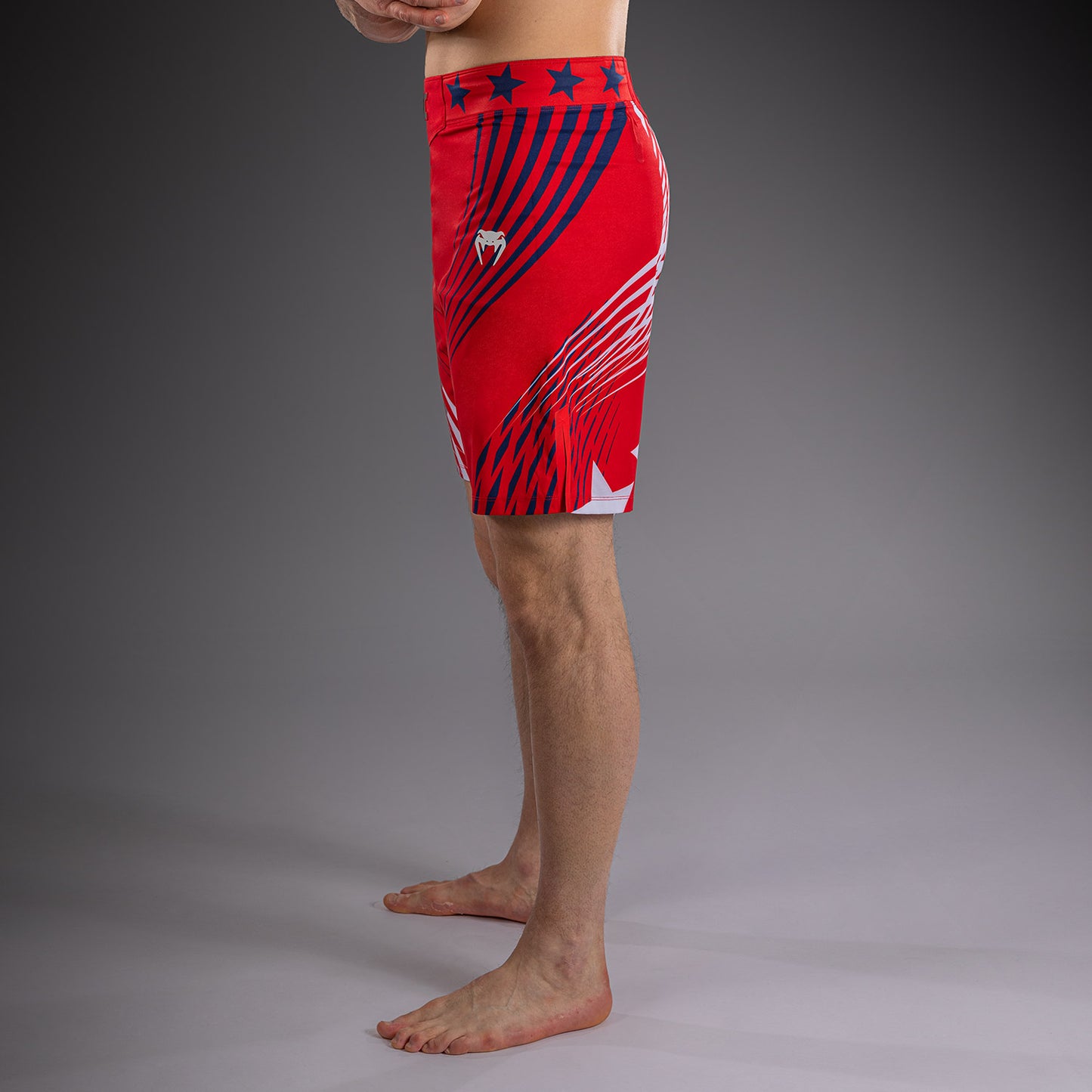 Men's Official UFC Freedom 250 by Venum Red Authentic Fight Night Short Fit Fight Short