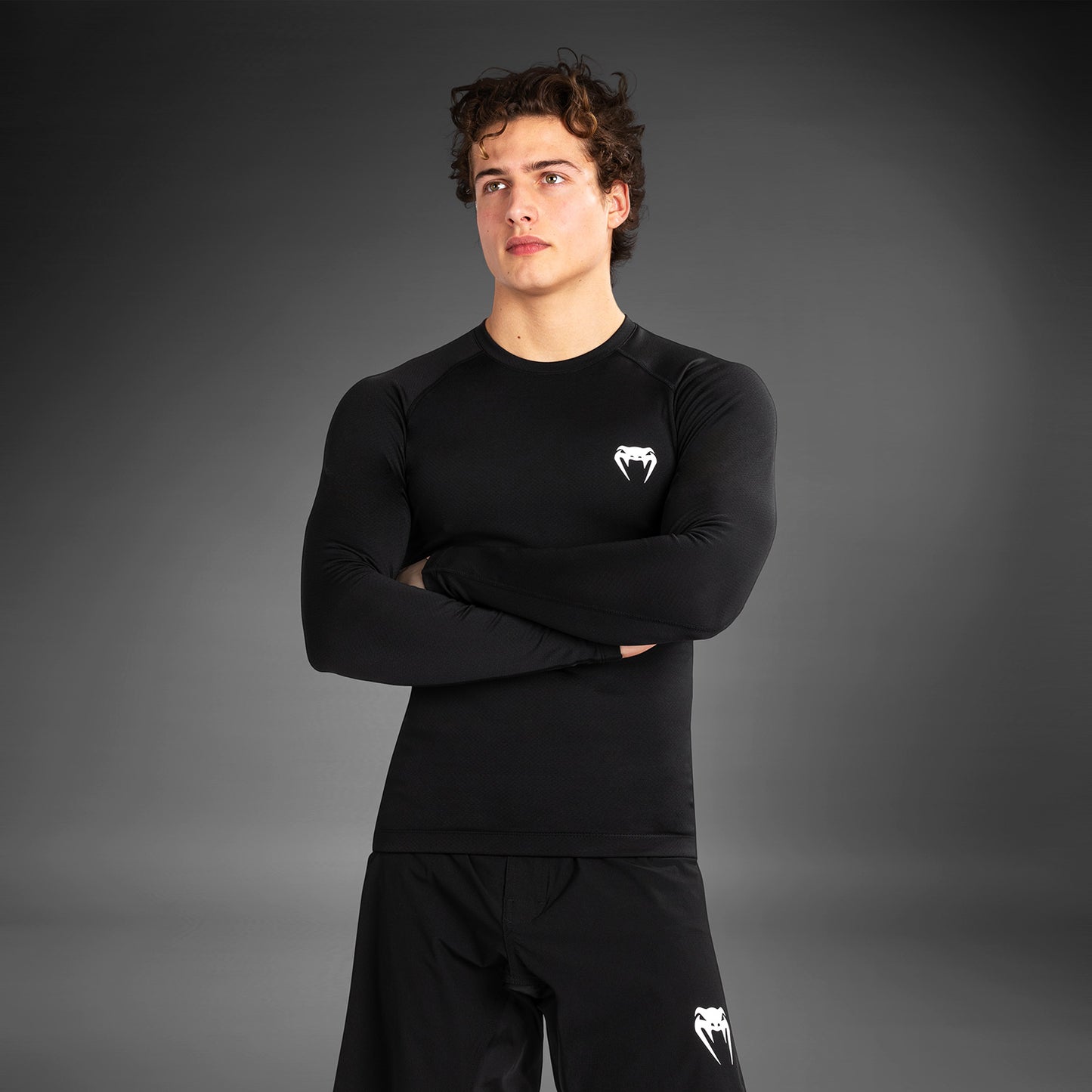 Venum Contender Men’s Long Sleeve Rashguard - Black/White