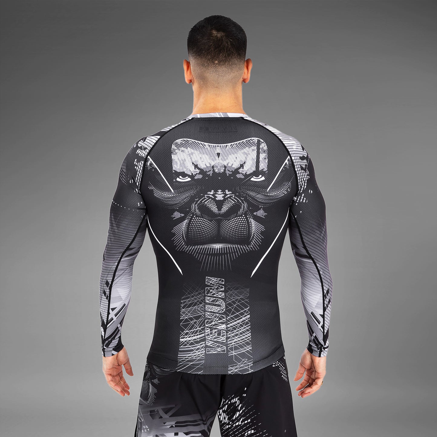 Venum Gorilla Jungle Rashguards Long Sleeves - Black/White