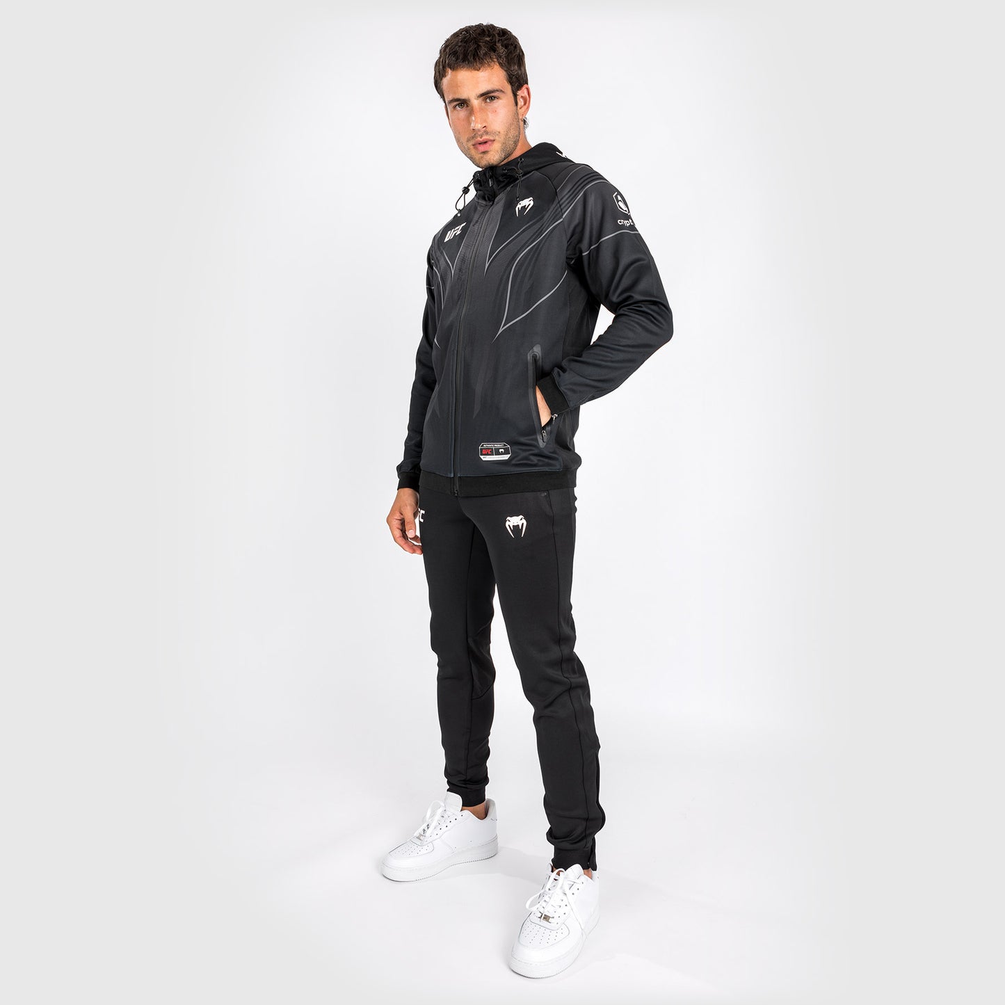 UFC Venum Authentic Fight Night 2.0 Kit by Venum Men's Walkout Hoodie - Black