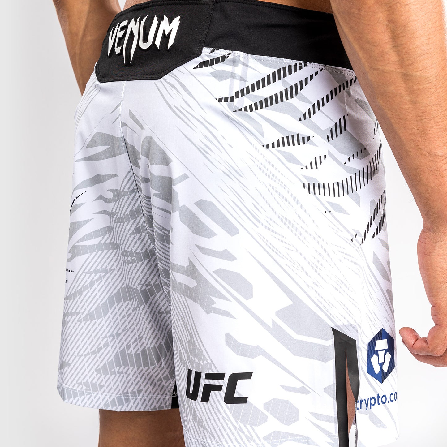 UFC Fusion by Venum Personalized Authentic Fight Night Men's Fight Short - Short Fit - White
