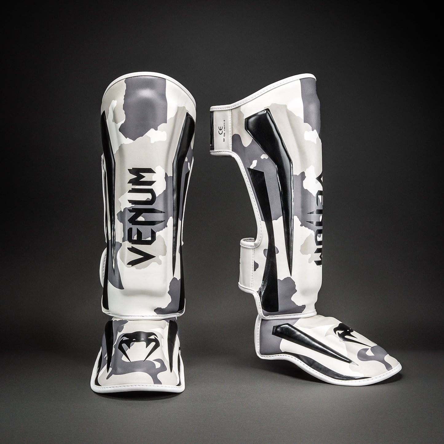 Venum Elite Camo Shin Guards - White/Light Grey