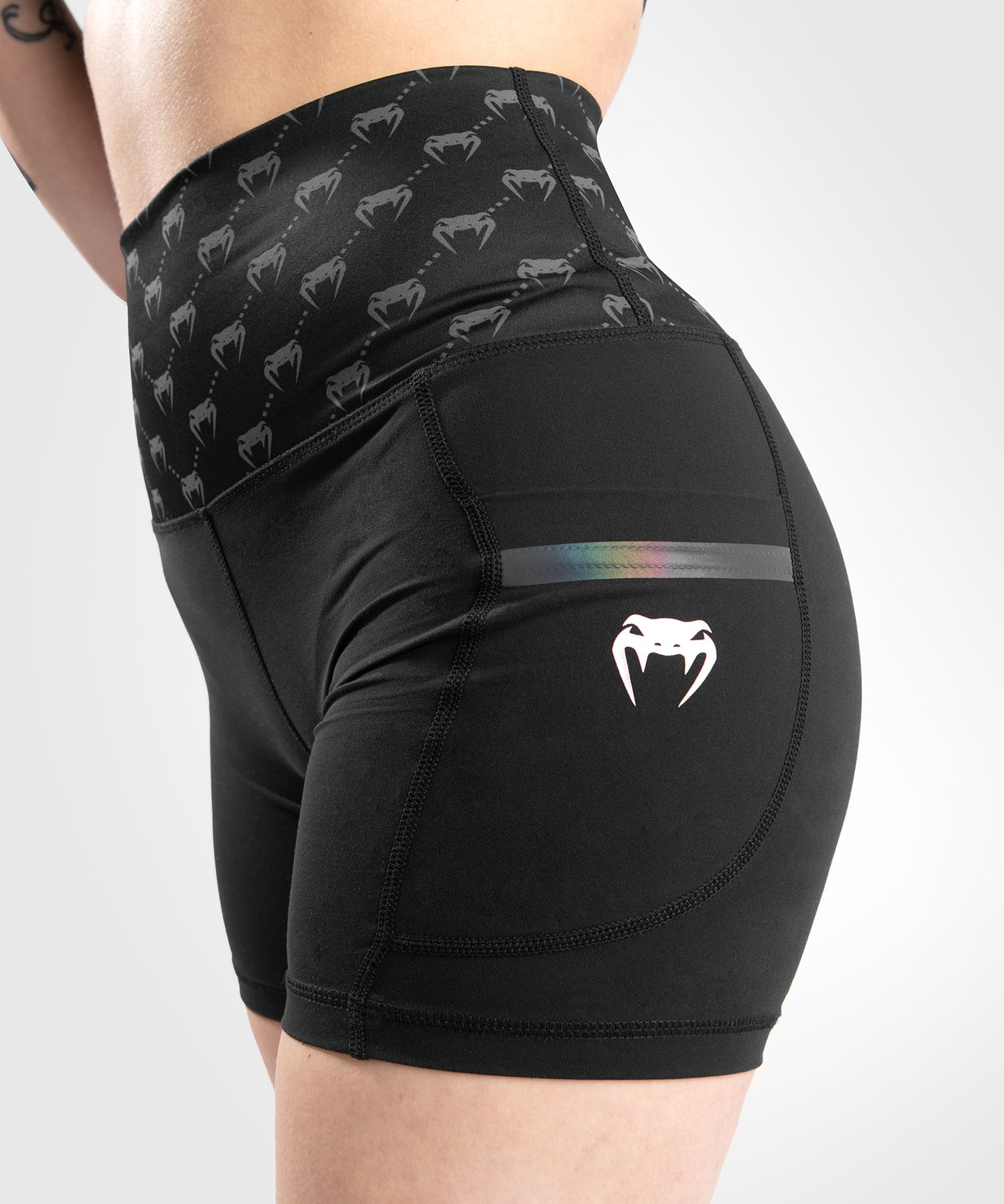 Venum Monogram Compression Shorts - For Women - Black/Pink Gold