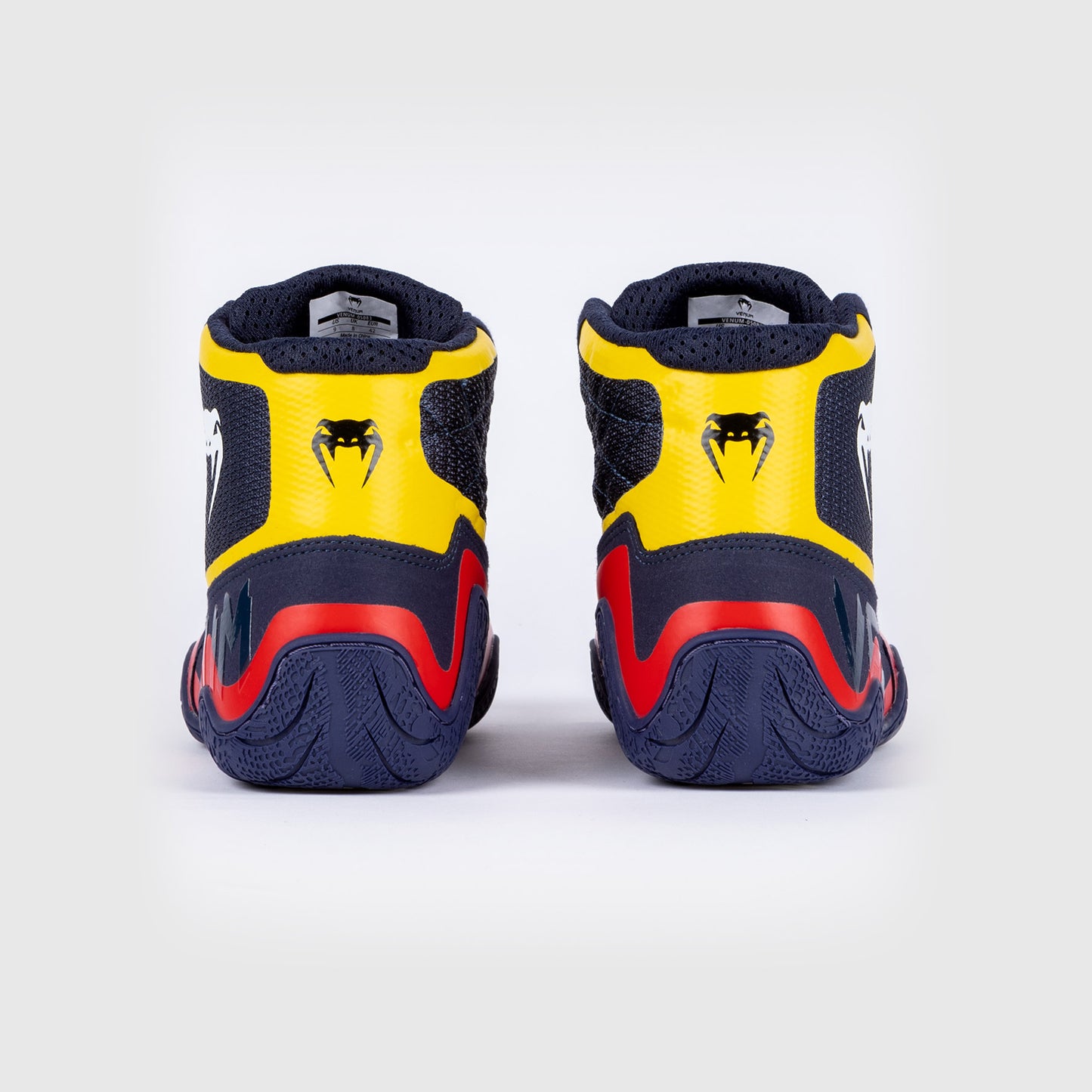 Venum Elite Wrestling Shoes - Blue/Yellow