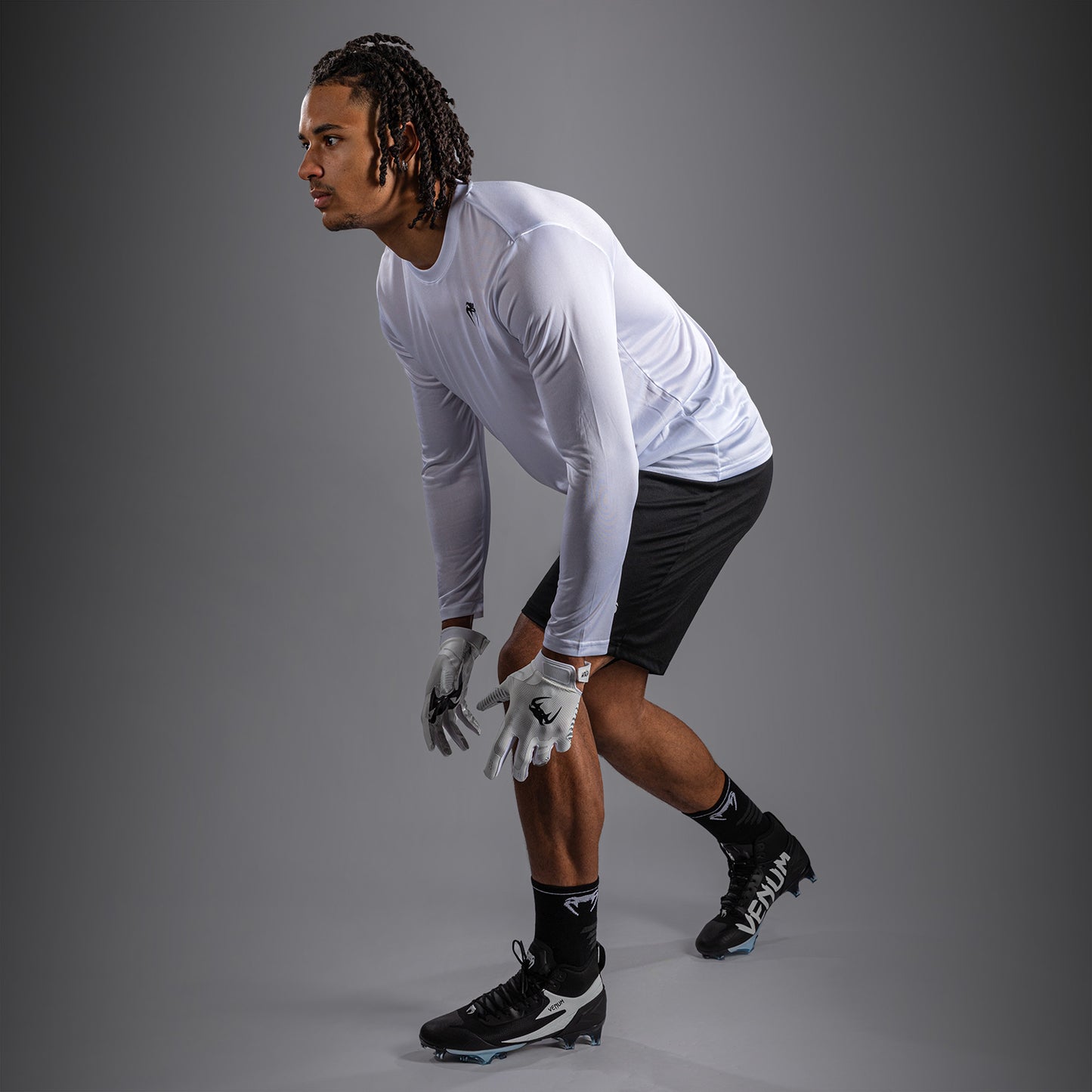 Venum Lineup Performance Long Sleeve T-Shirt - White/Black
