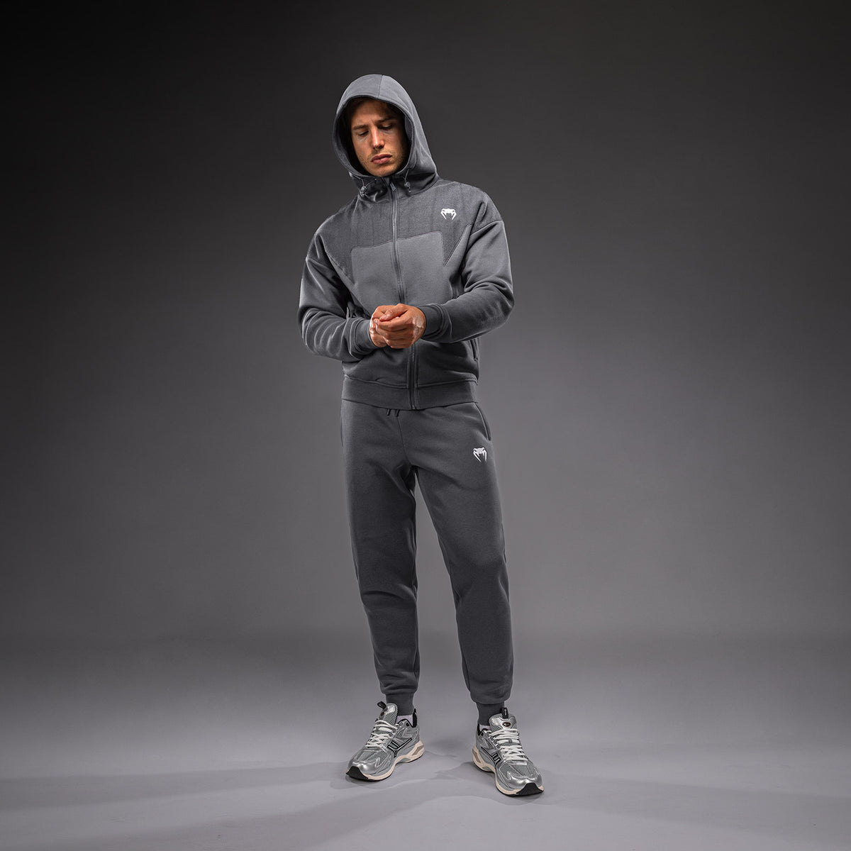 Venum Attack Fleece & Weave Track Jacket - Grey