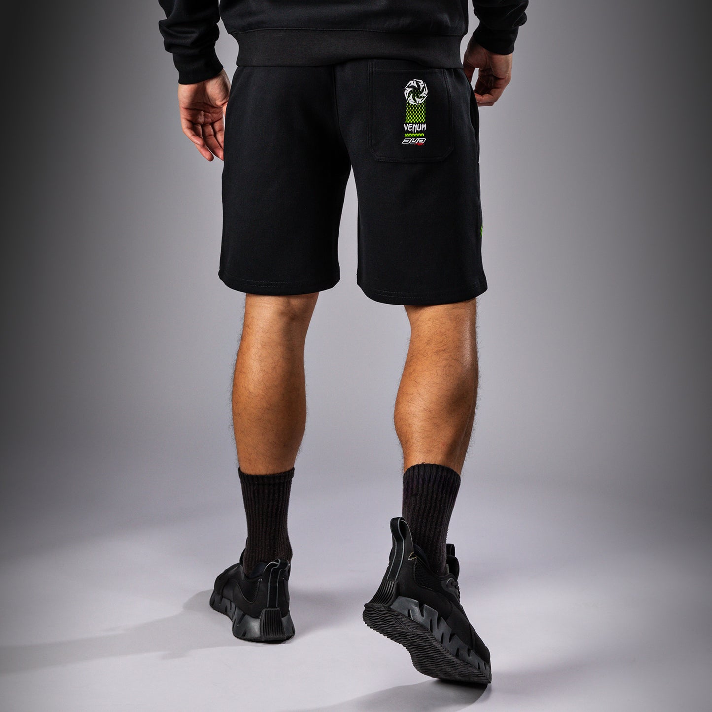 Venum x Bud Racing Men’s Cotton Shorts - Black/White/Lime Green