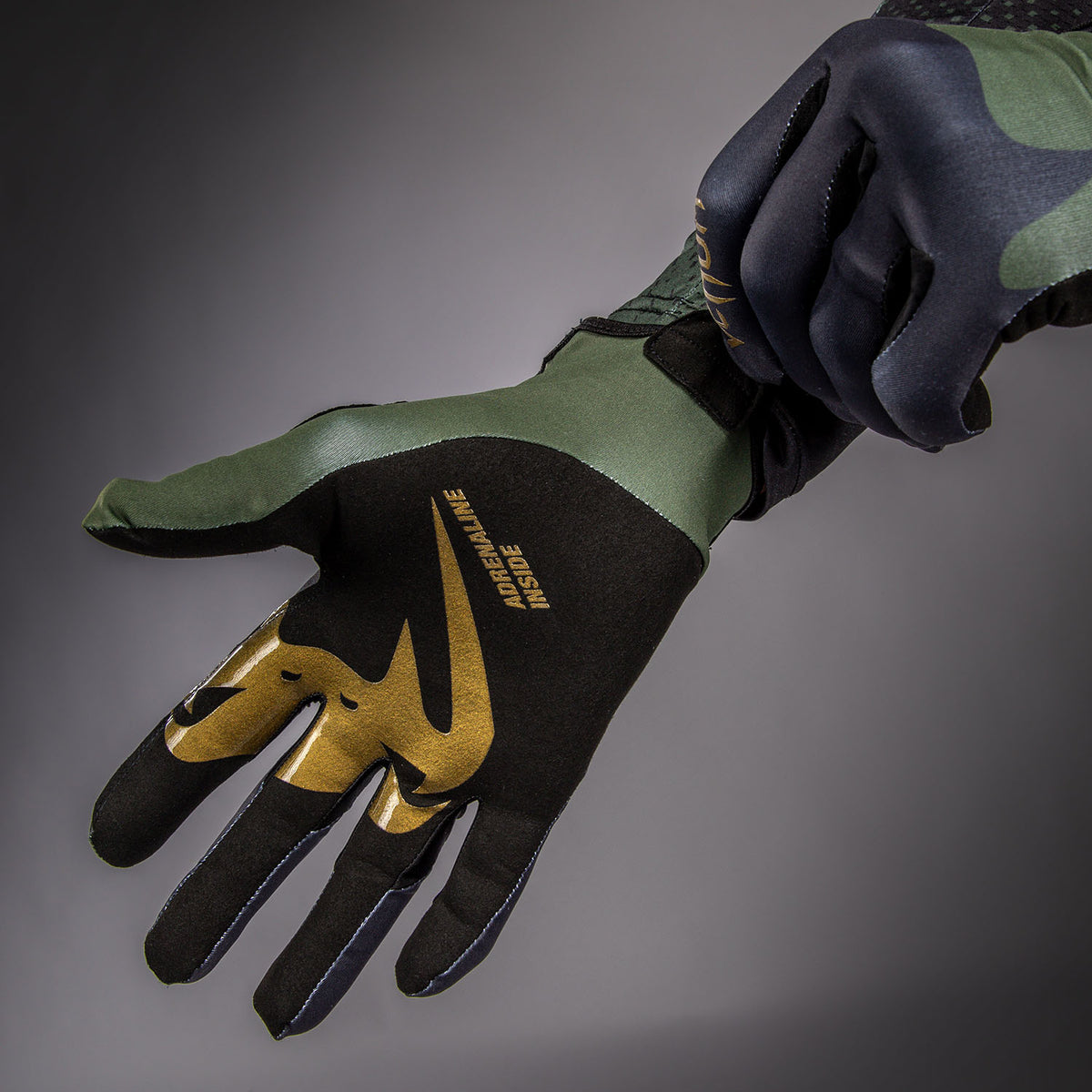 Venum MX Summer Motorbike Gloves - Black/Green/Gold