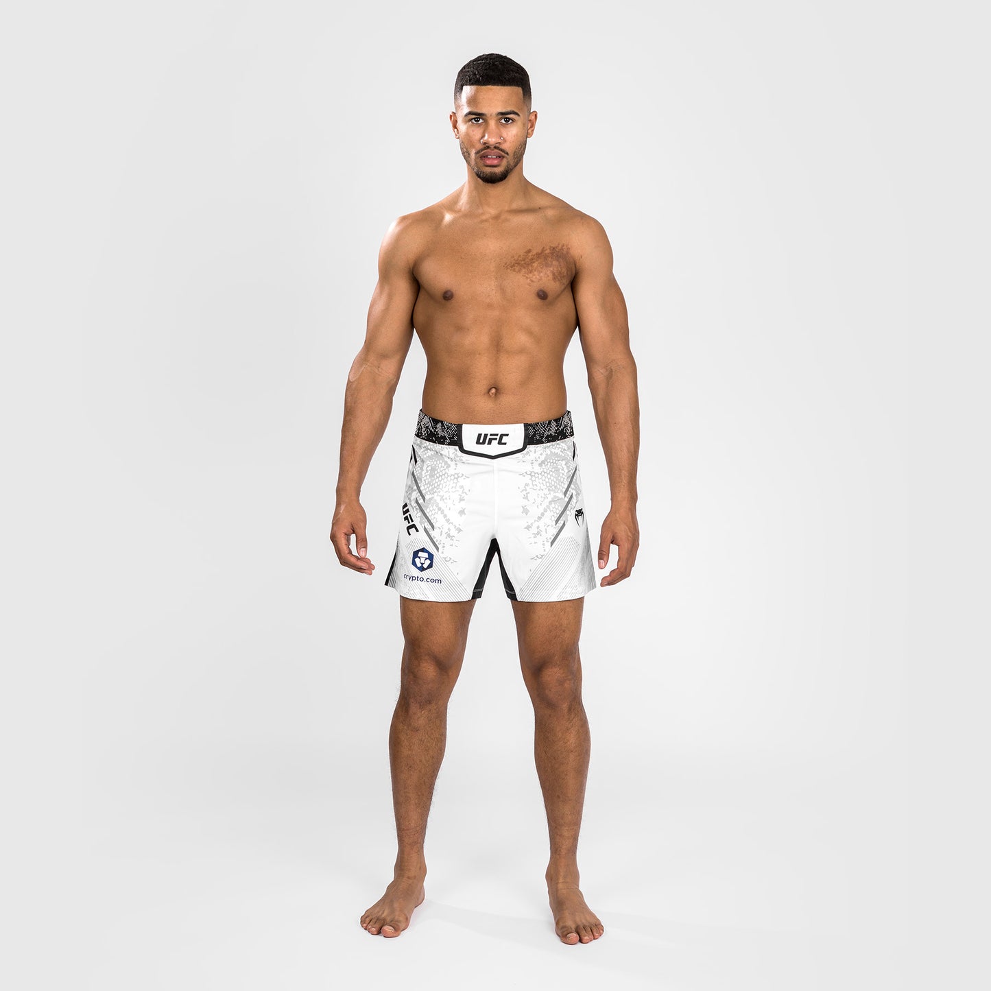 UFC Adrenaline by Venum Personalized Authentic Fight Night Men's Fight Short - Short Fit - White