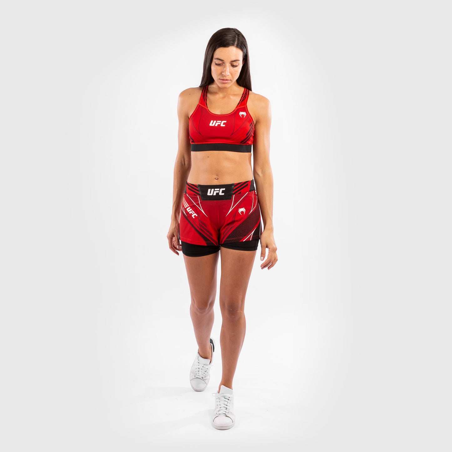 UFC Venum Authentic Fight Night Women's Shorts - Short Fit - Red