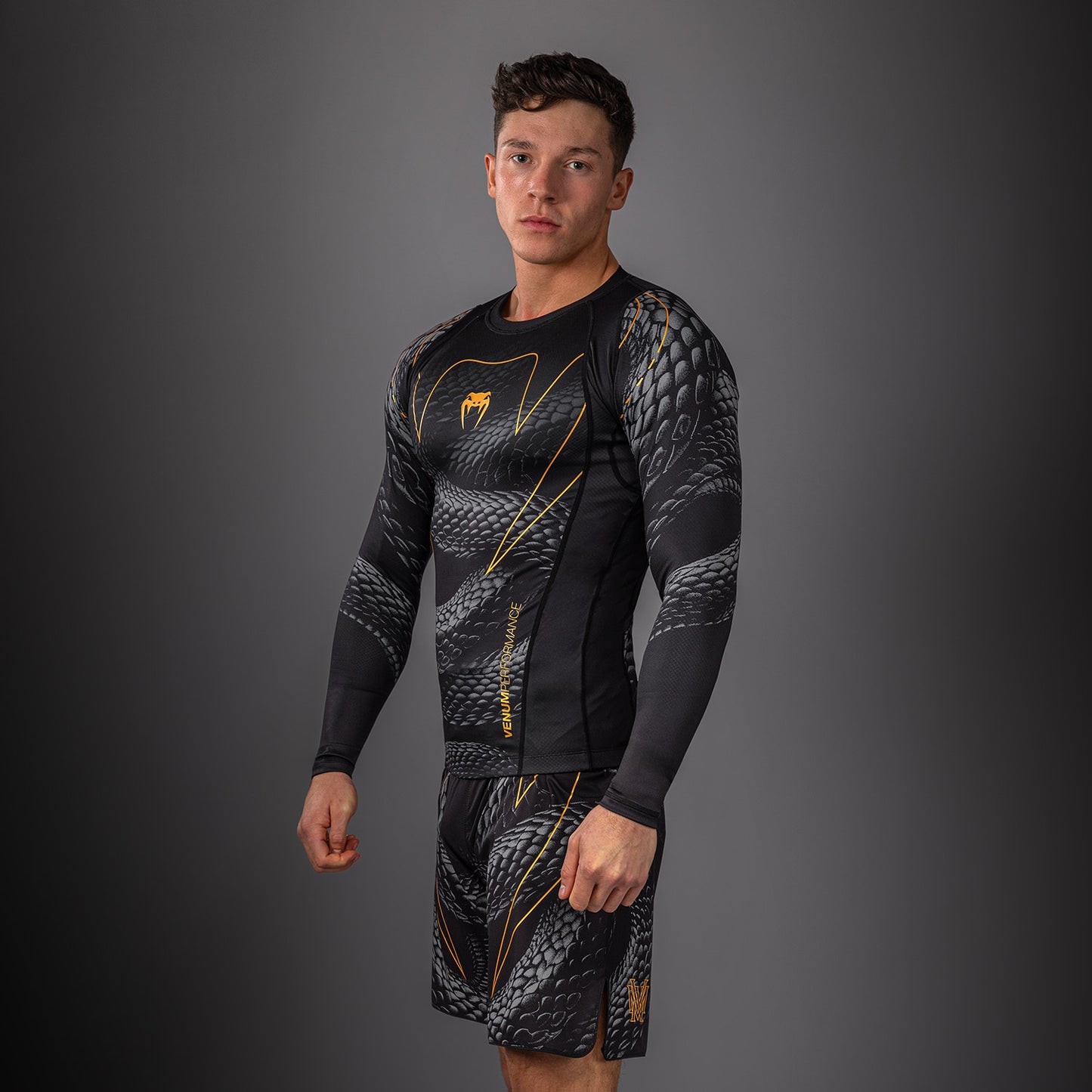 Venum Matupa Long Sleeve Rashguard - Black/Grey/Gold
