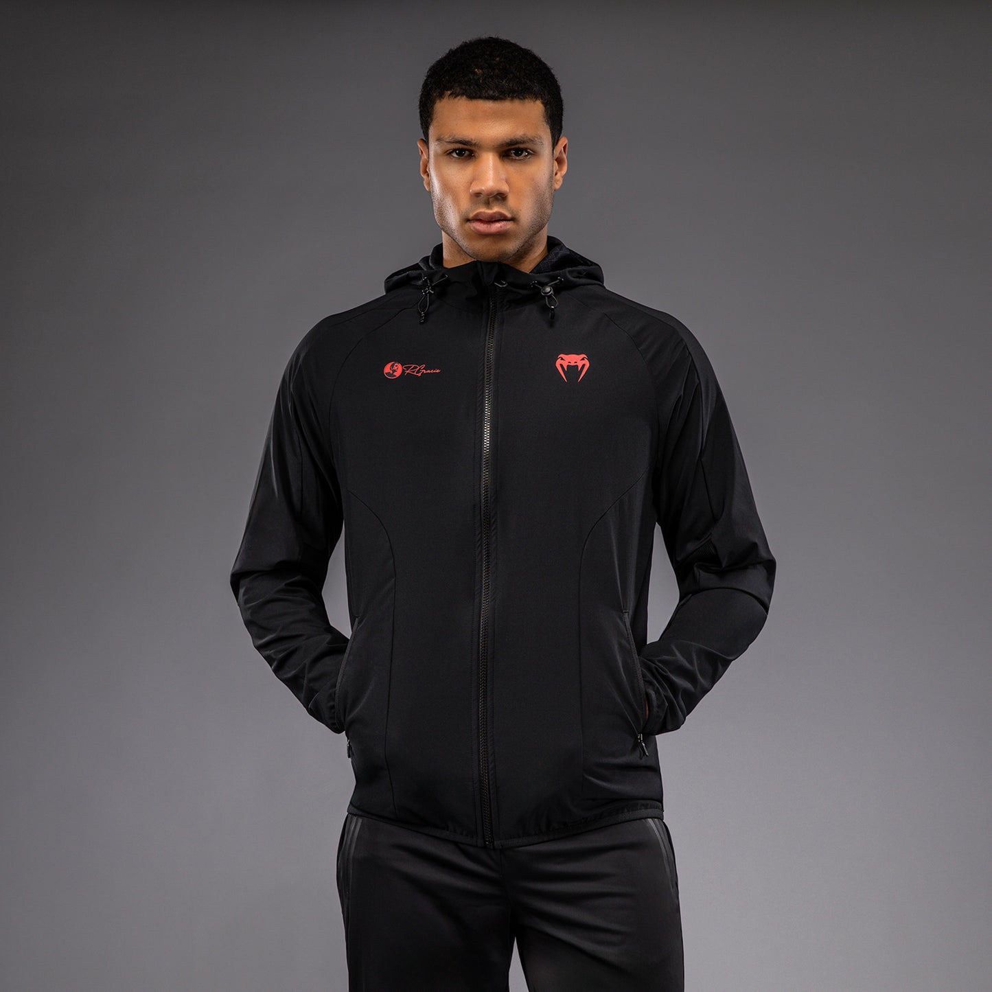 Venum x Roger Gracie Signature Track Jacket - Black/Red