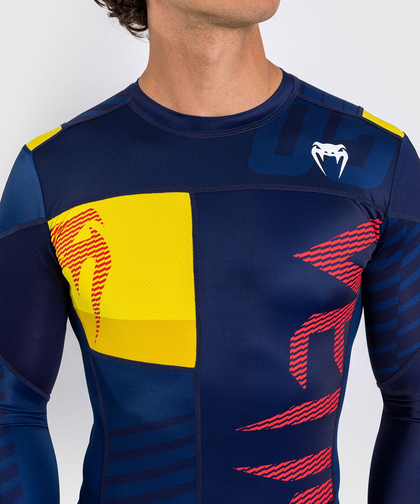 Venum Sport 05 Rashguard Long Sleeves - Blue/Yellow