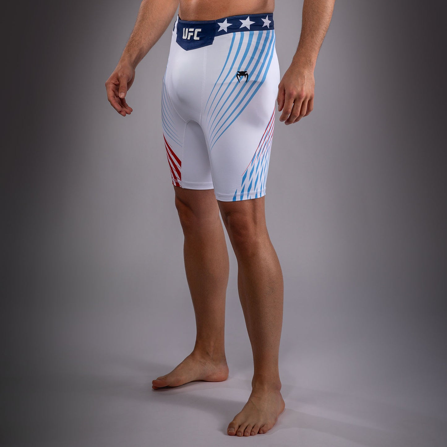 Men's Official UFC Freedom 250 by Venum White Authentic Fight Night Vale Tudo Short