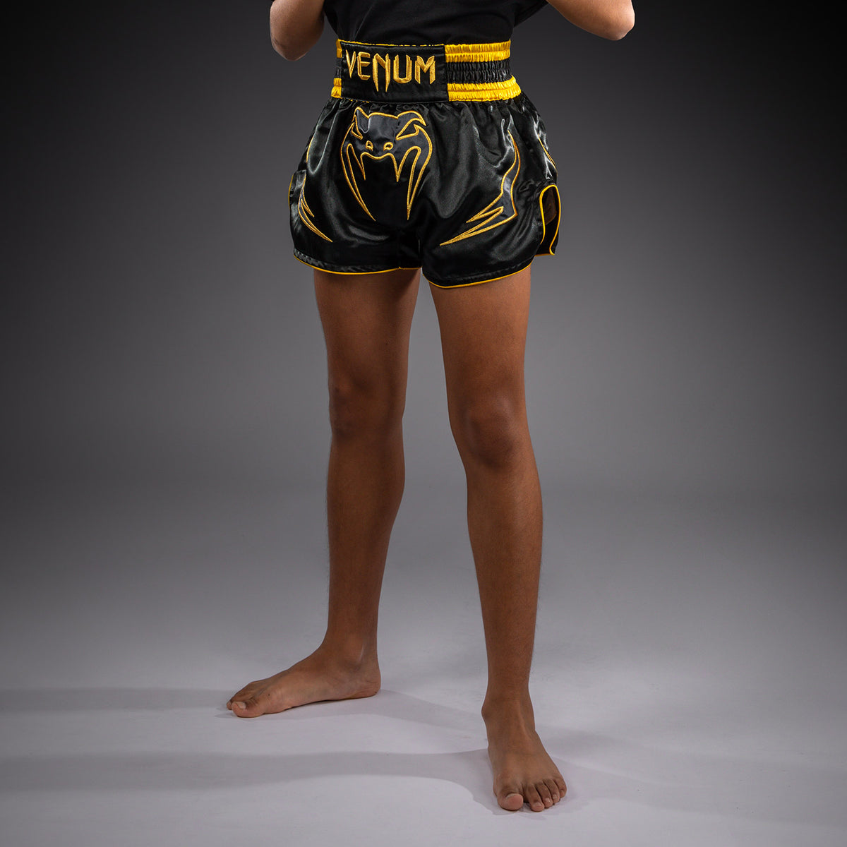 Venum Bangkok Fury Muay Thai Shorts for Kids - Black/Gold