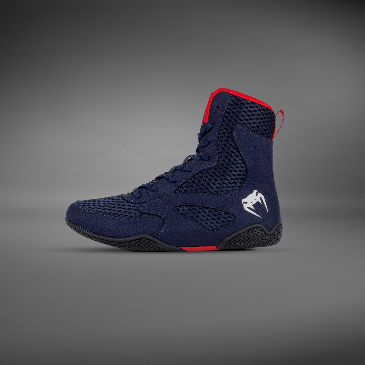 Venum Contender Boxing Shoes - Navy Blue/Red