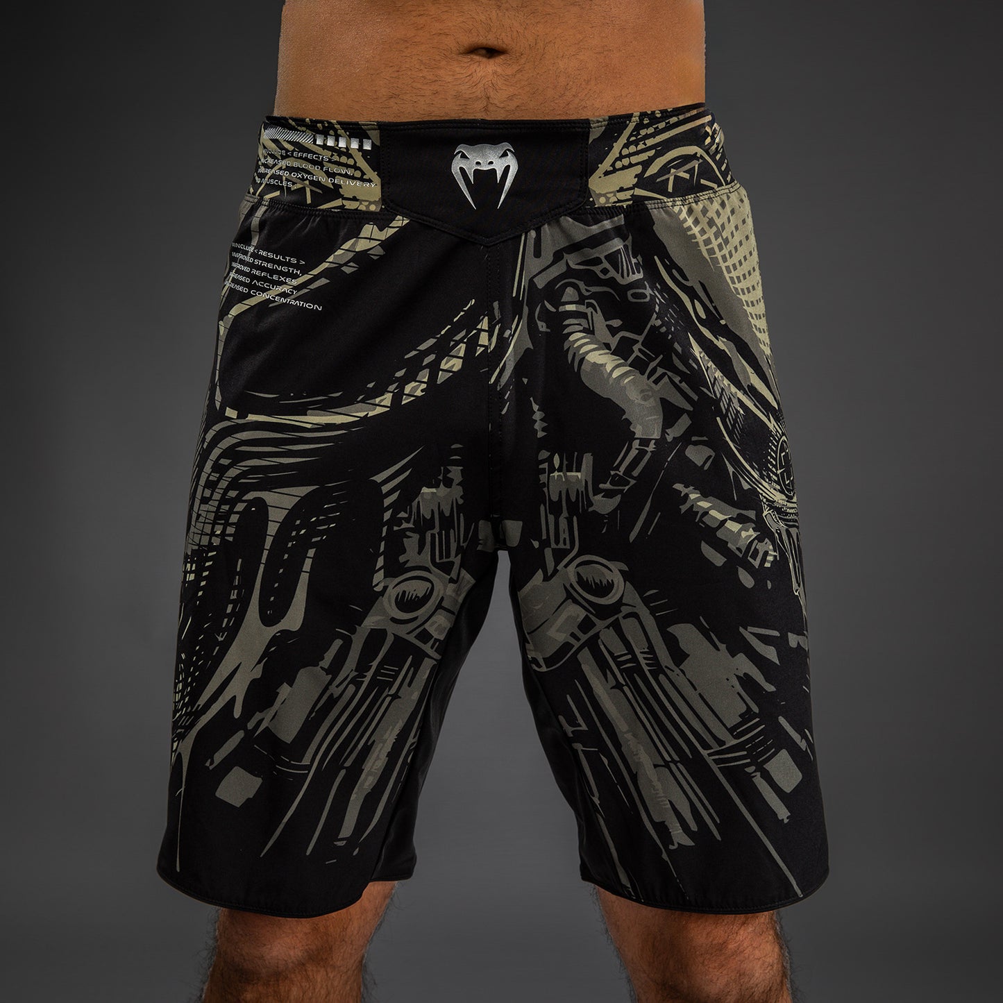 Venum Invader Fight Shorts - Black/Sand