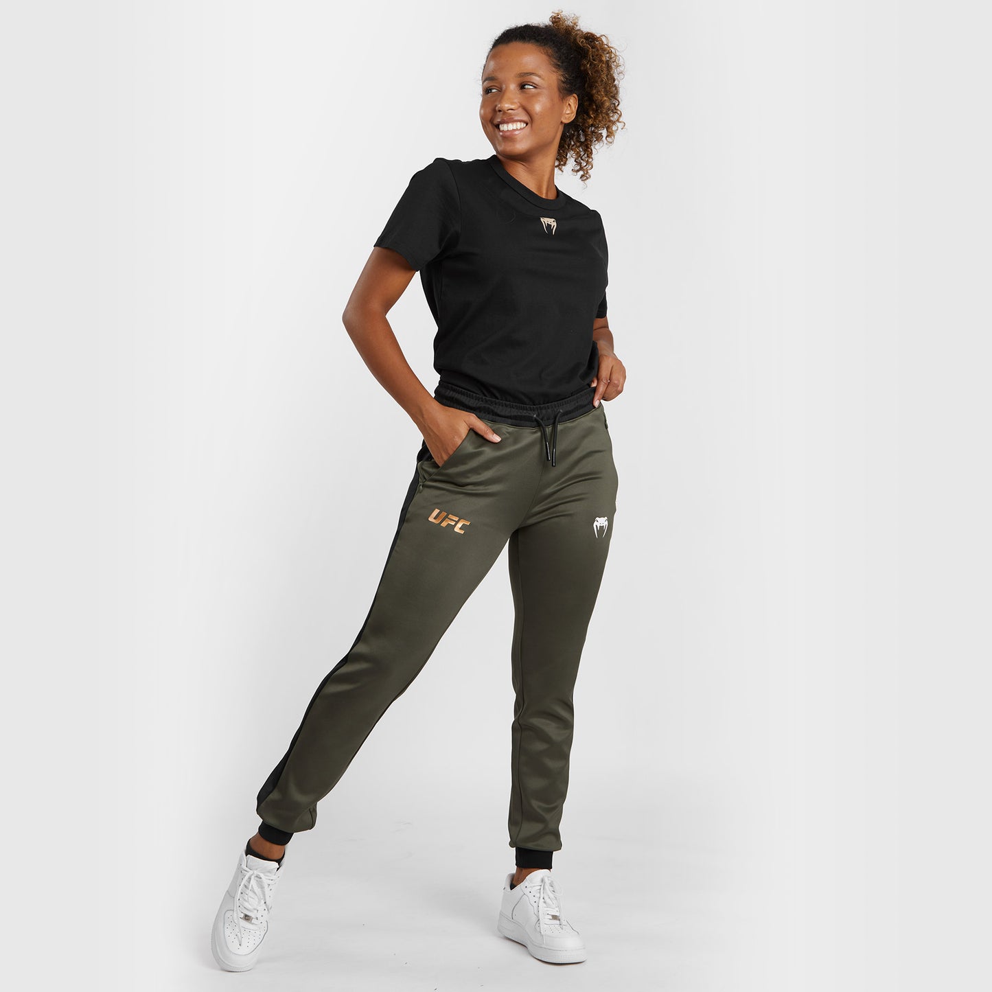 UFC Adrenaline by Venum Fight Week  Women’s Performance Jogging Pants - Khaki/Bronze