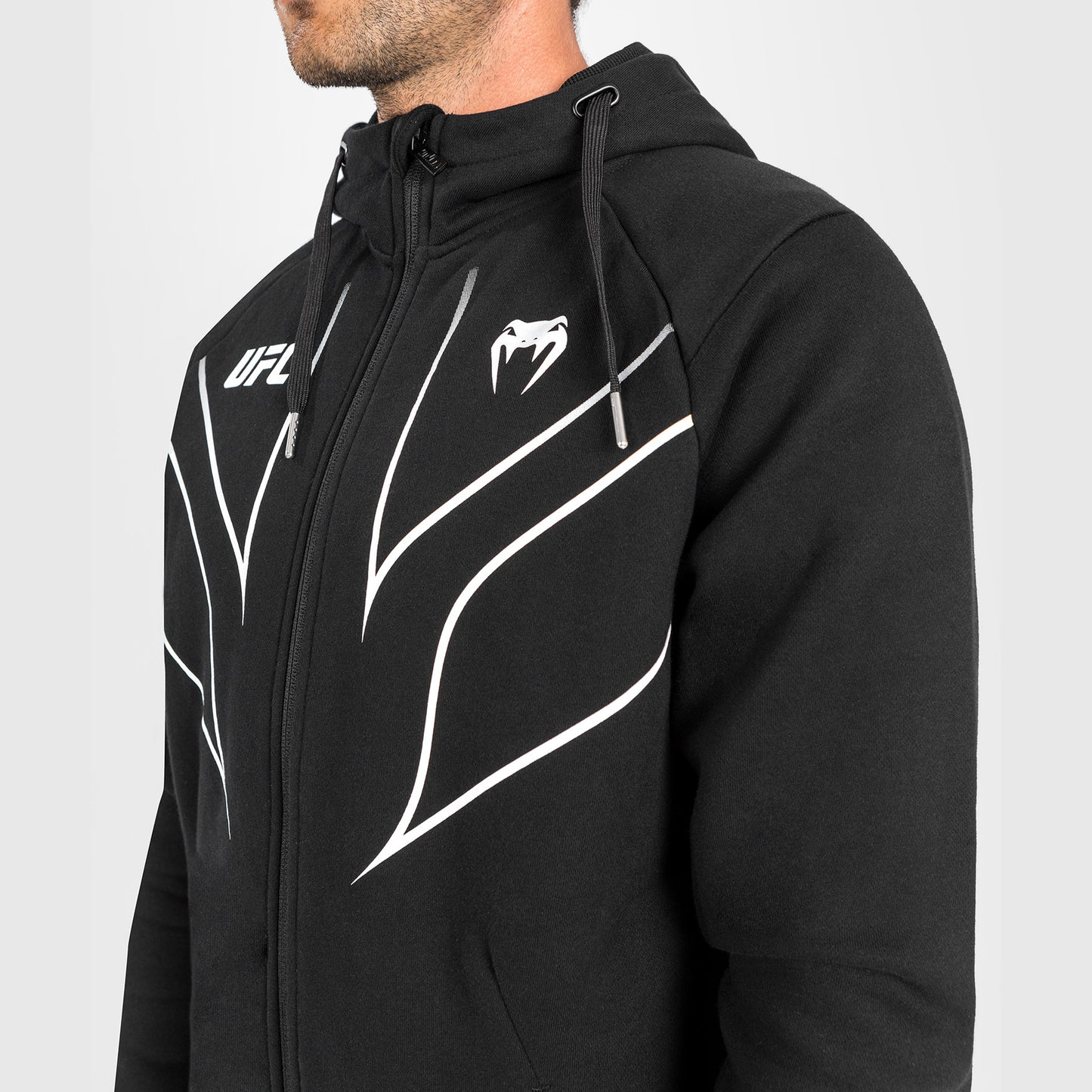 UFC Venum Fight Night 2.0 Replica Men's Full Zip Hoodie - Black