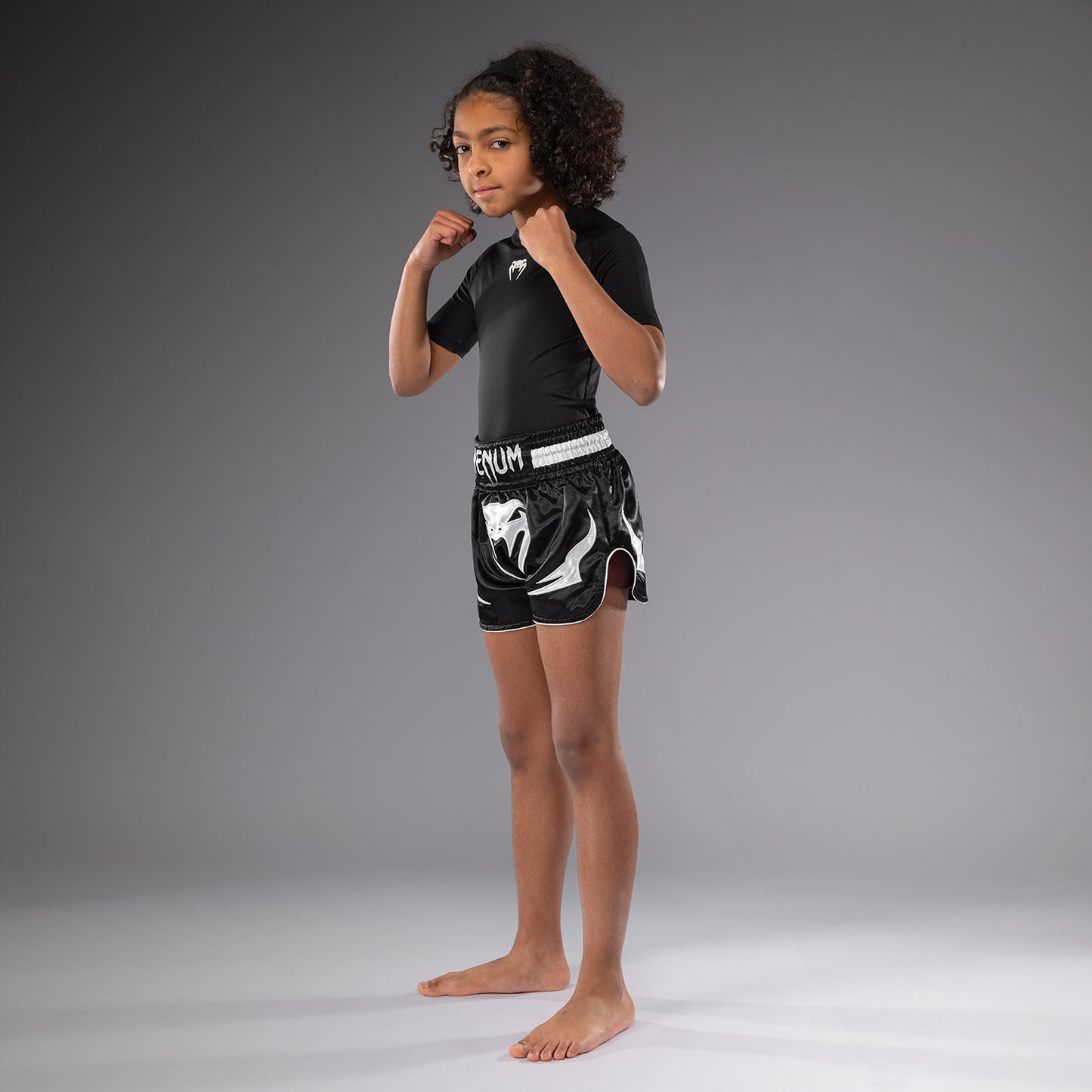 Venum Inferno Kids Thai Shorts - Black