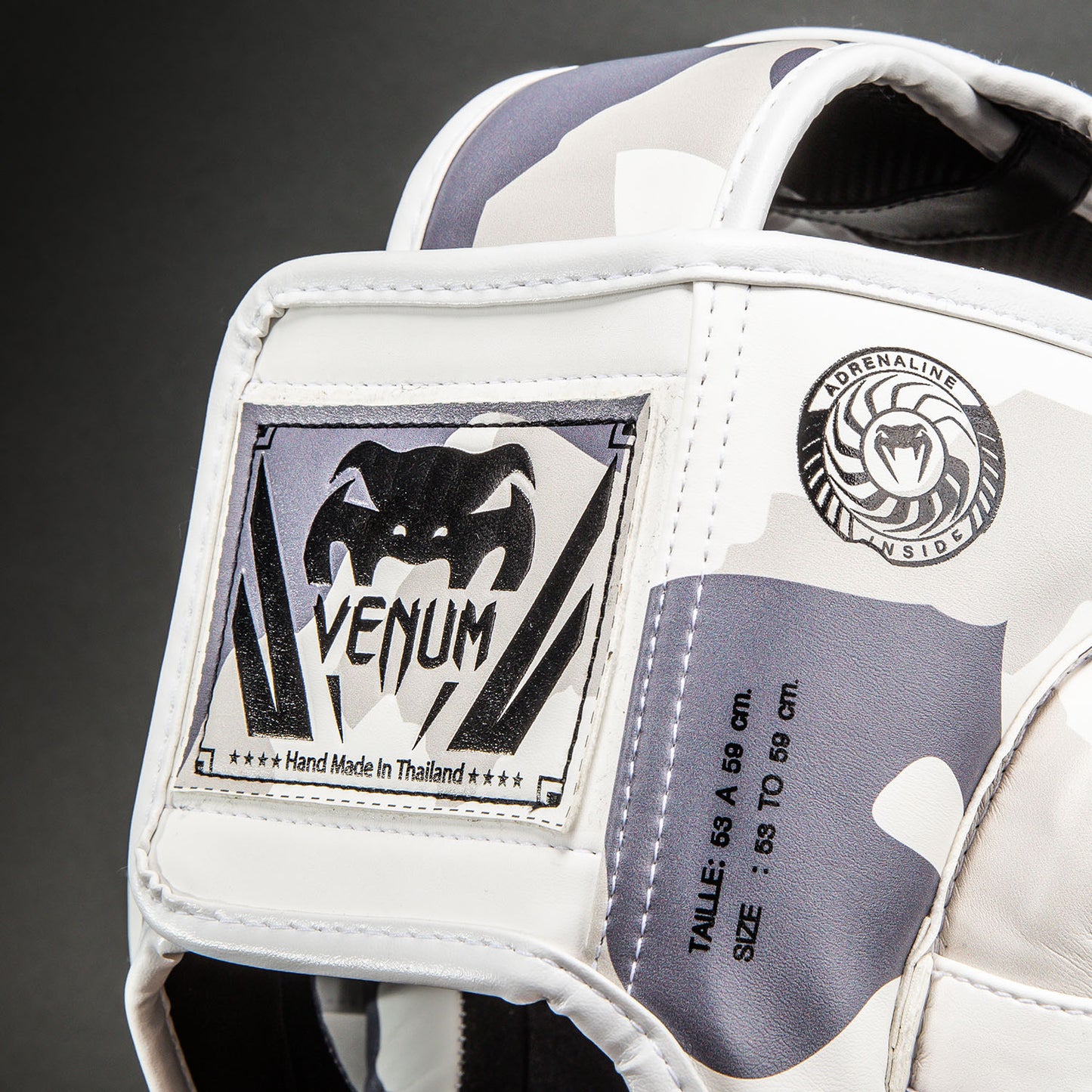 Venum Elite Camo Headgear - White/Light Grey