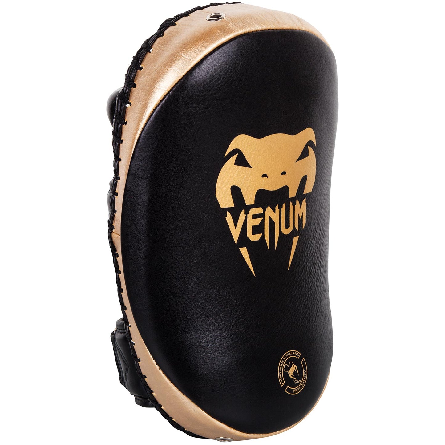Venum Kick Pads Leather-Black/Gold