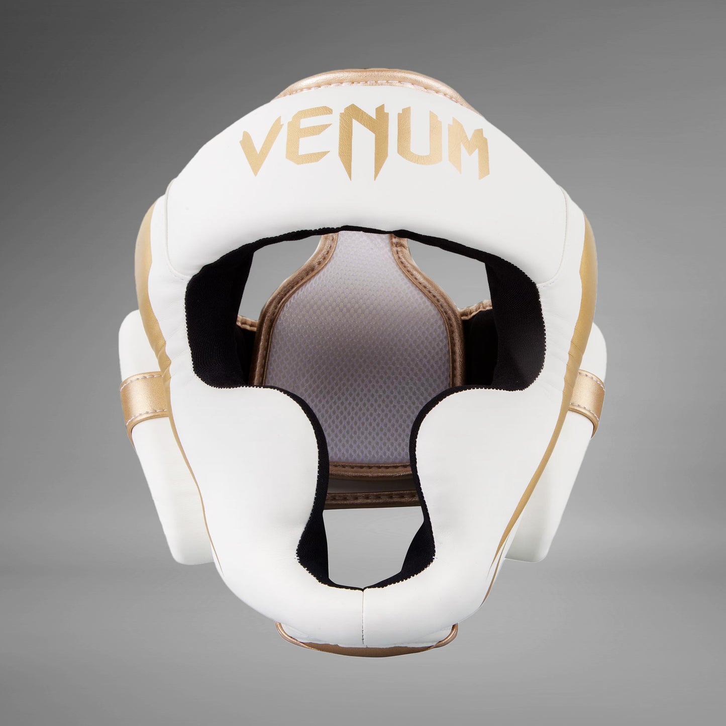 Venum Elite Headgear-White/Gold