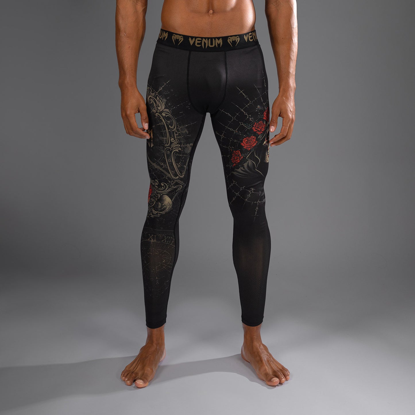 Venum Santa Muerte 5.0 Men’s Spats - Deep Black/Gold