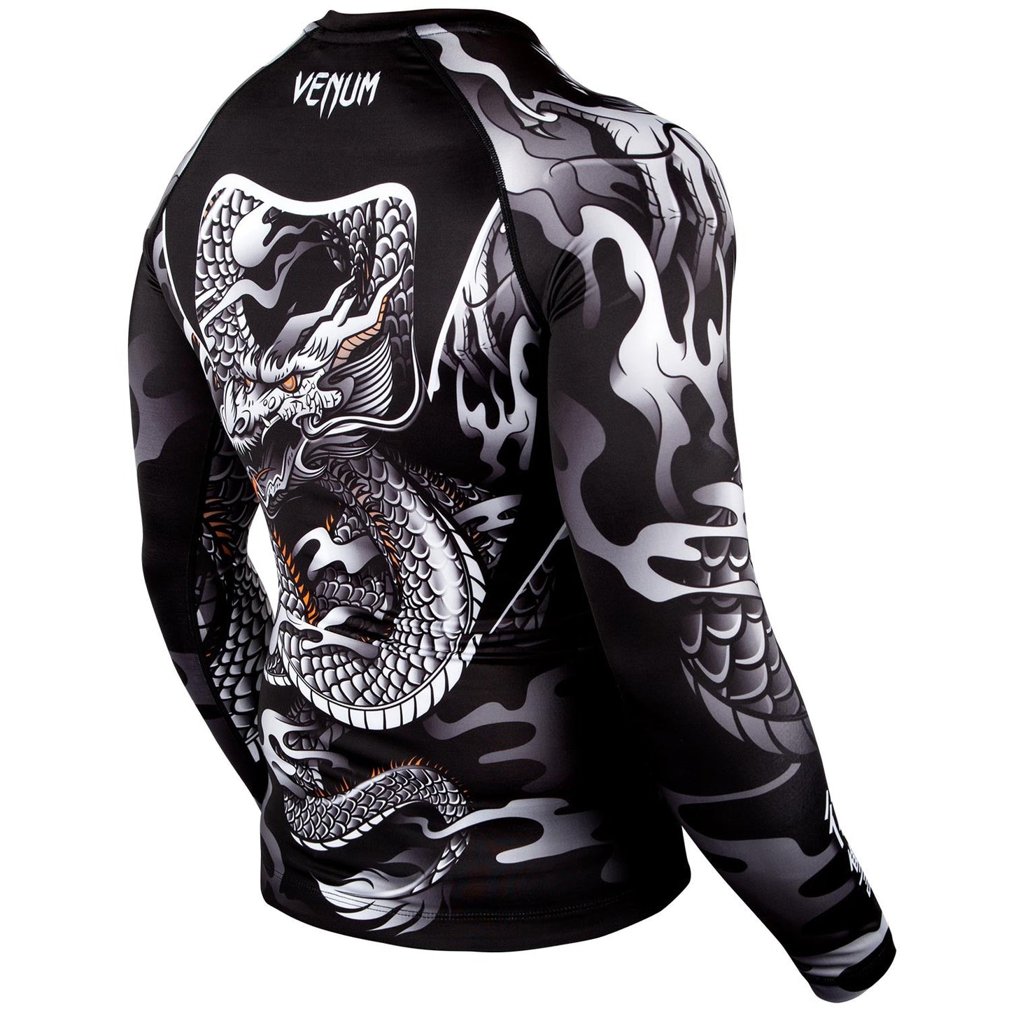 Venum Dragon's Flight Rashguard - Long Sleeves - Black/White