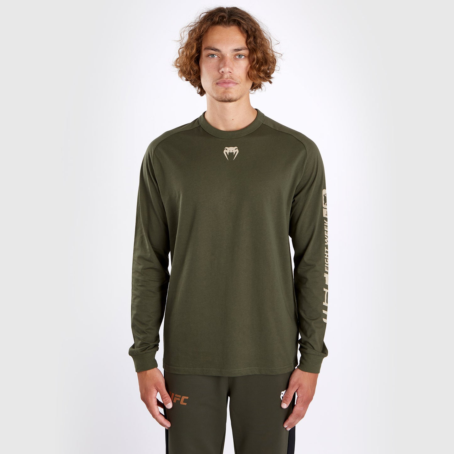 UFC Adrenaline by Venum Fight Week Men’s Long-sleeve T-shirt - Khaki