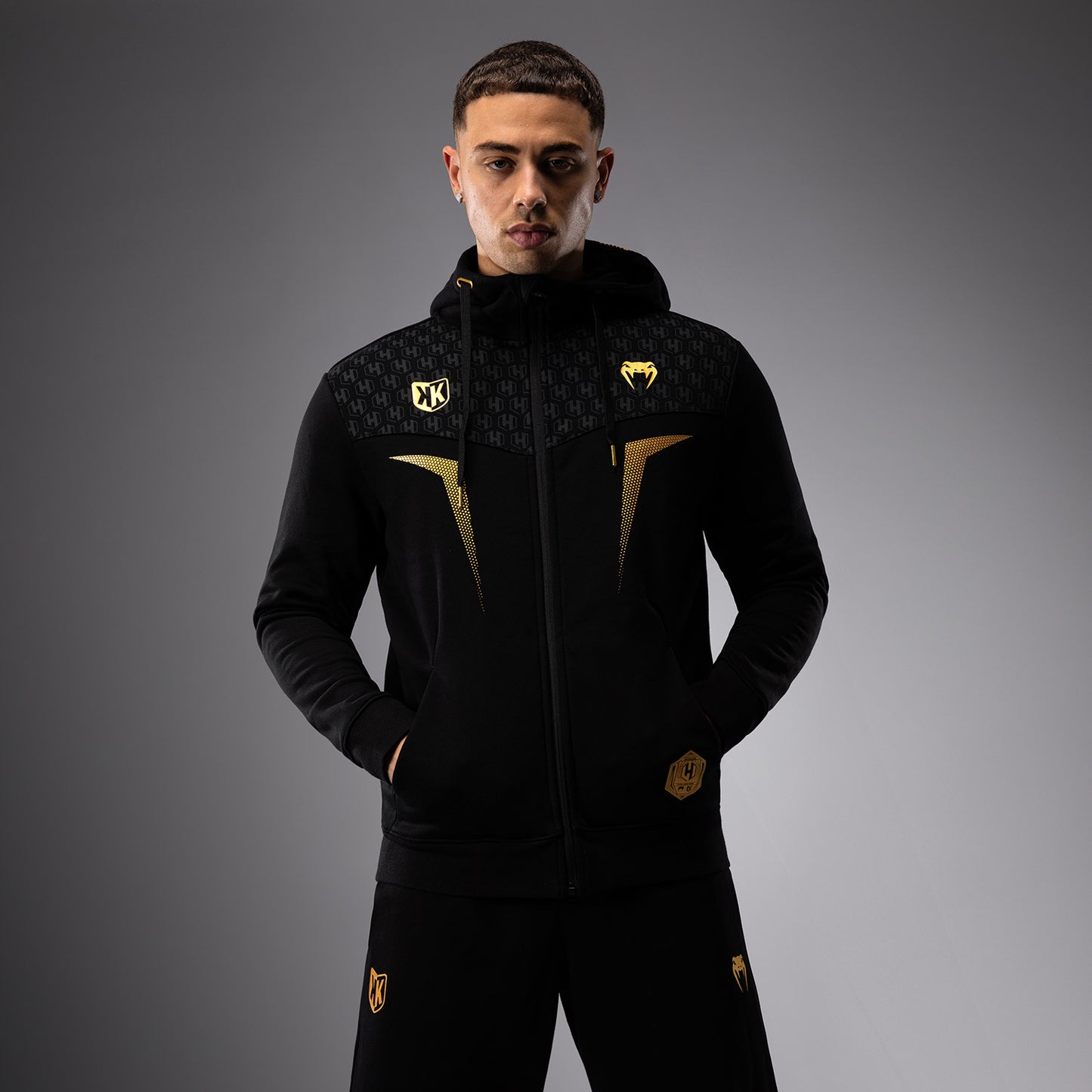 FK x Venum Hexagone MMA Hooded Jacket - Black/Gold