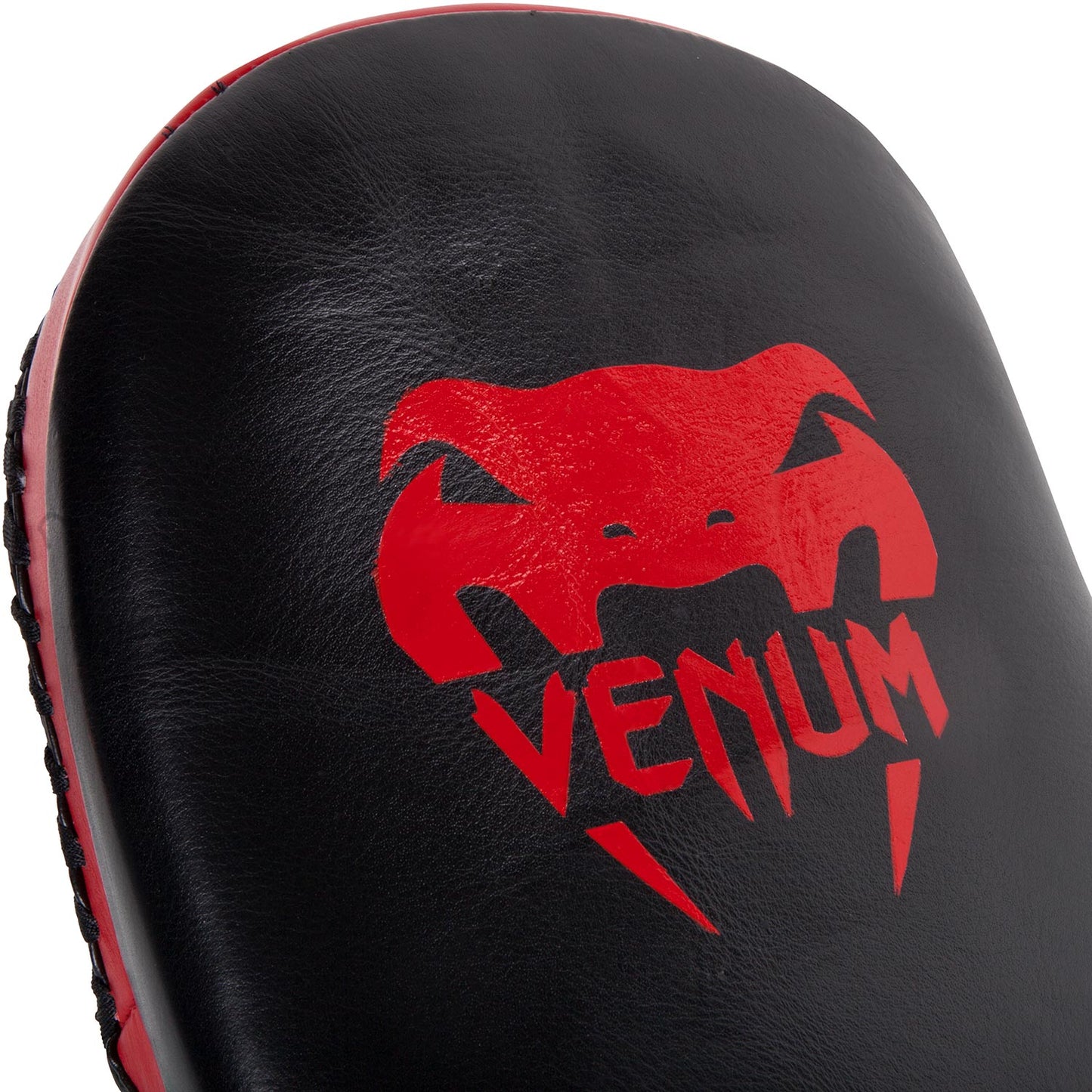 Venum Kick Pads Leather-Black/Red