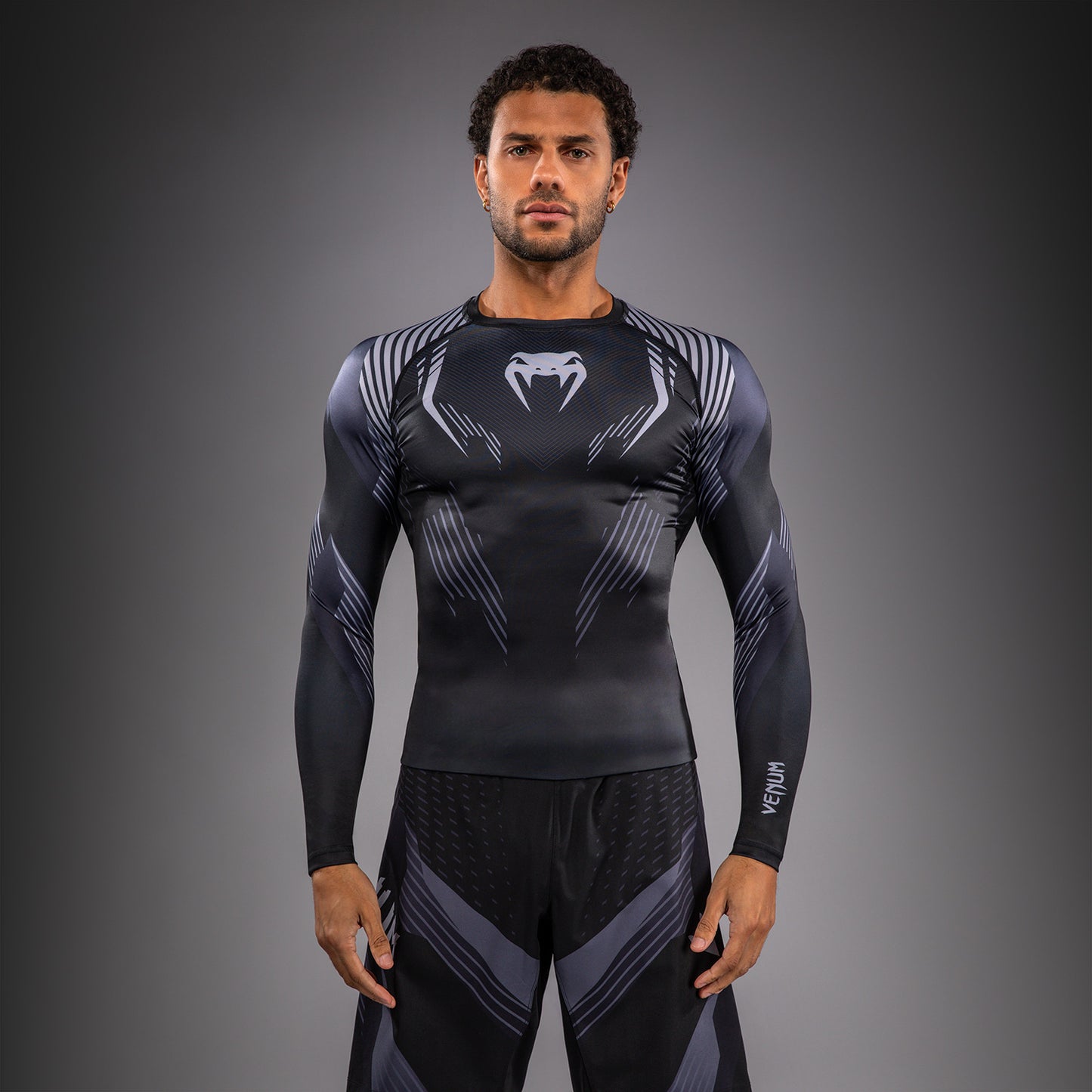 Venum No-Gi 6.0 Long Sleeve Rashguard - Black/Grey