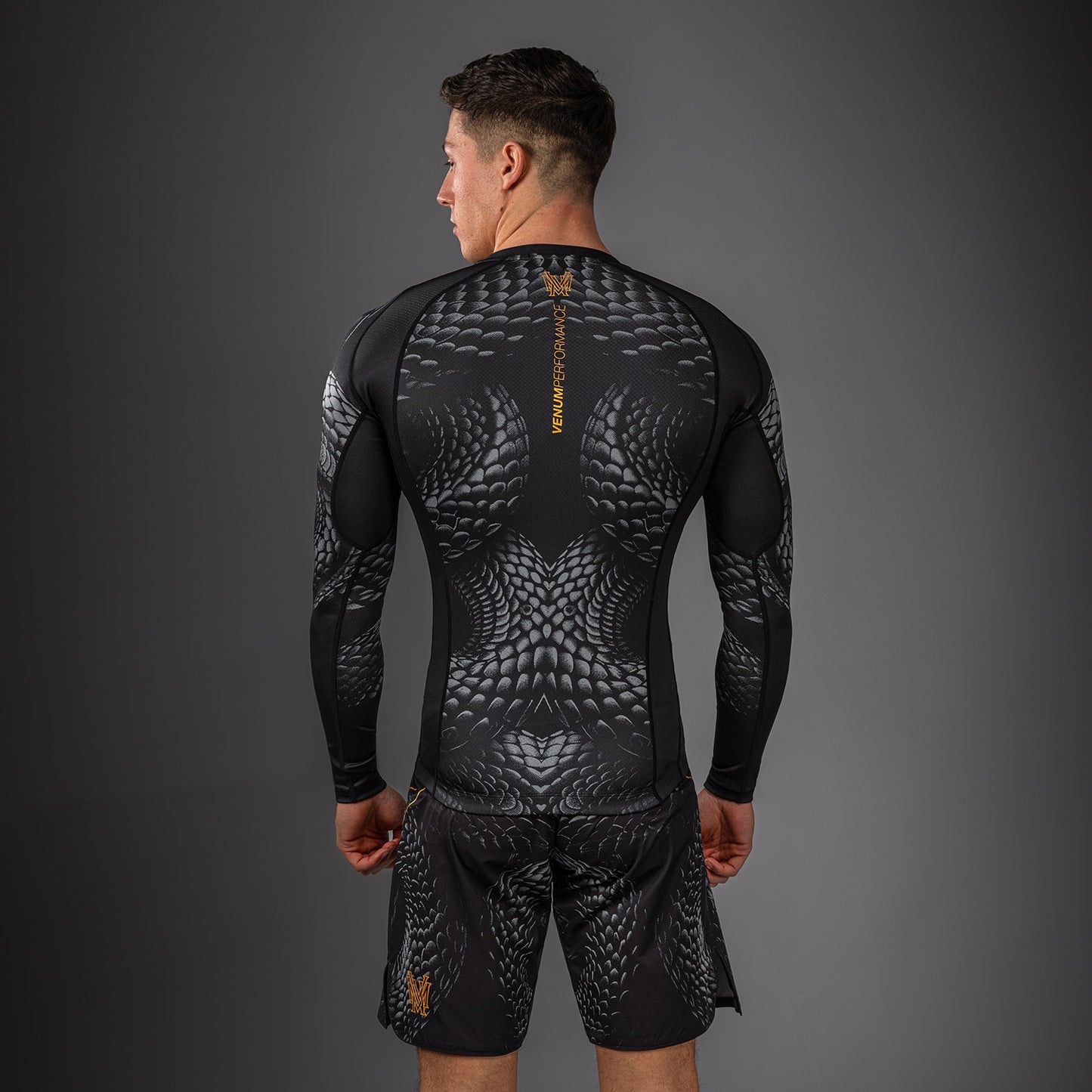 Venum Matupa Long Sleeve Rashguard - Black/Grey/Gold