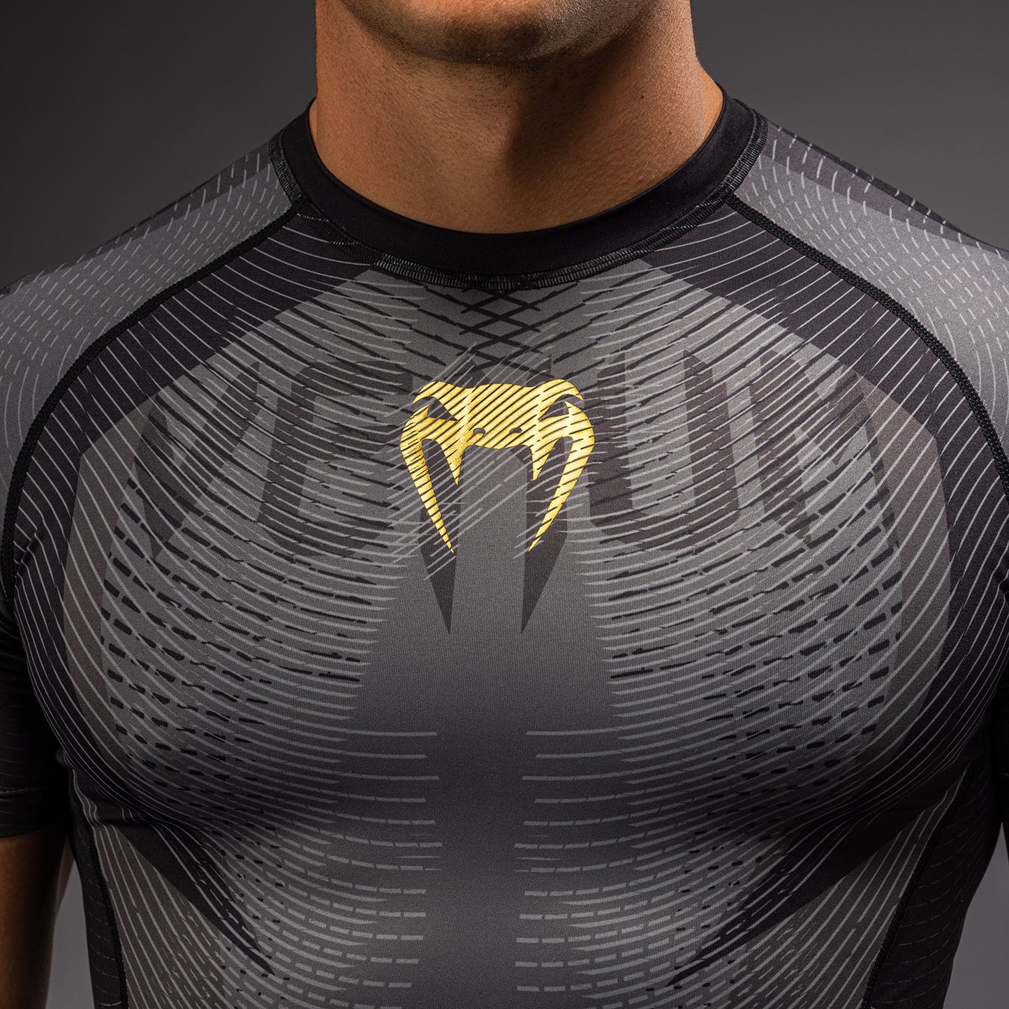 Venum Galactic 3.0 Short Sleeve Rashguard - Black/Gold