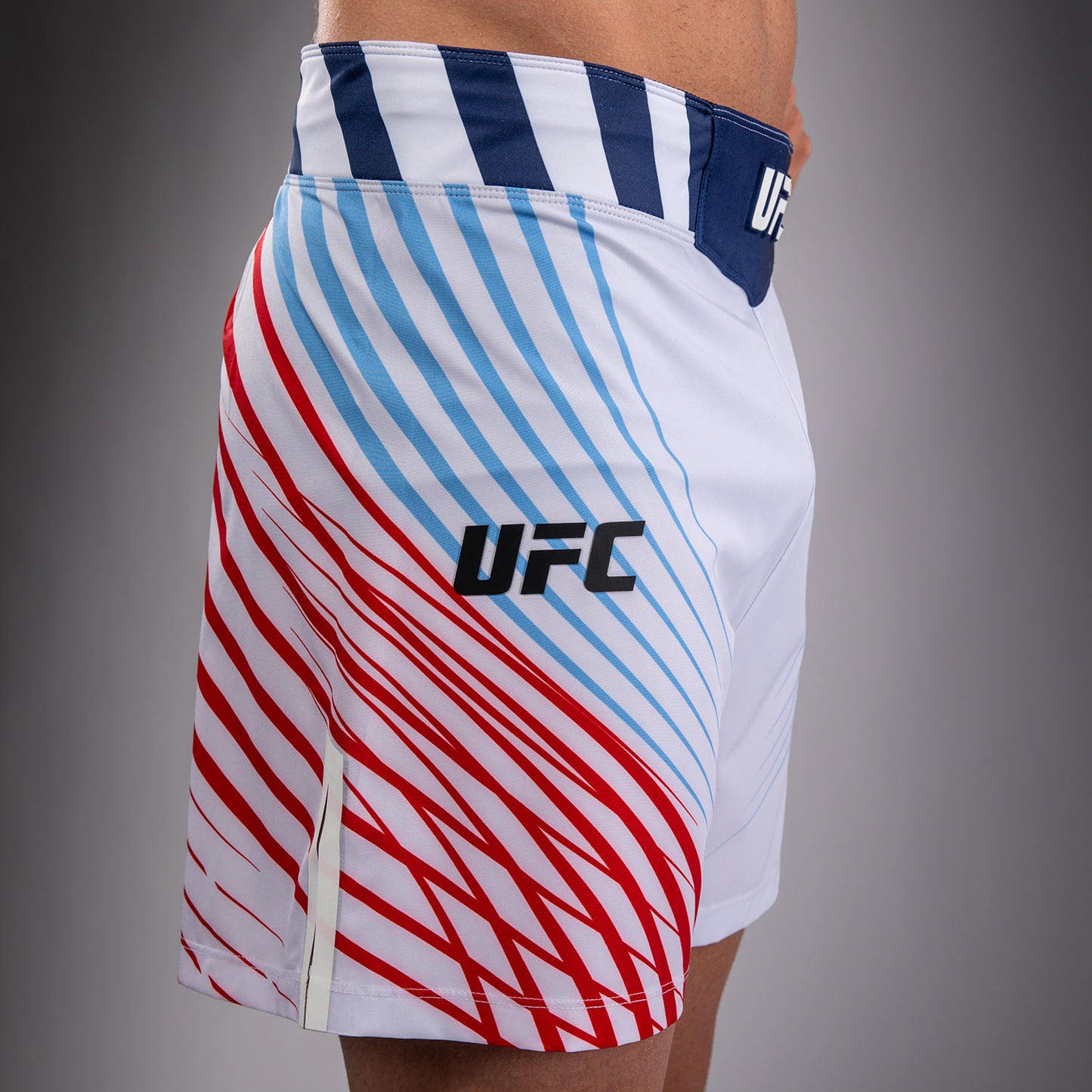 Men's Official UFC Freedom 250 by Venum White Personalized Authentic Fight Night Short Fit Fight Short