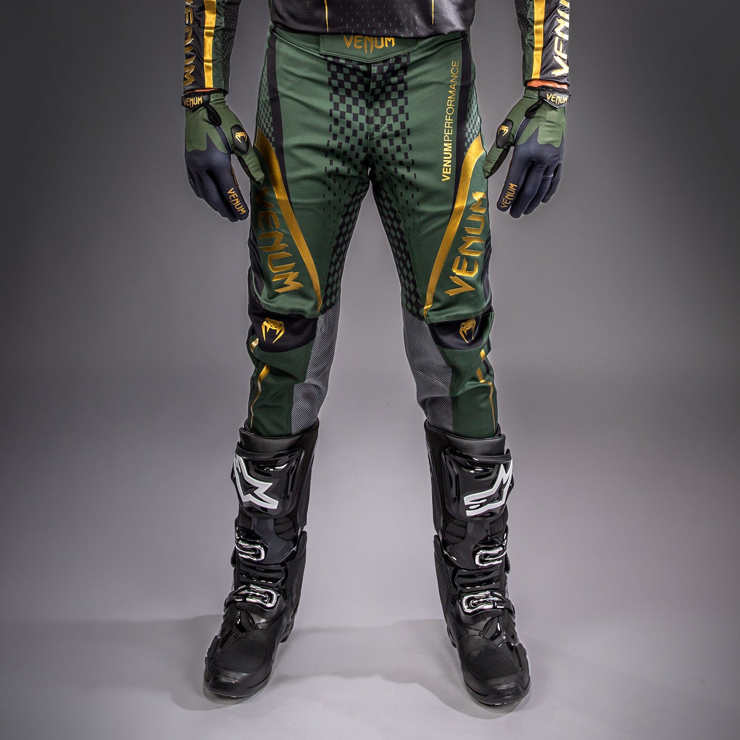 Venum MX Challenger Pants - Black/Green/Gold