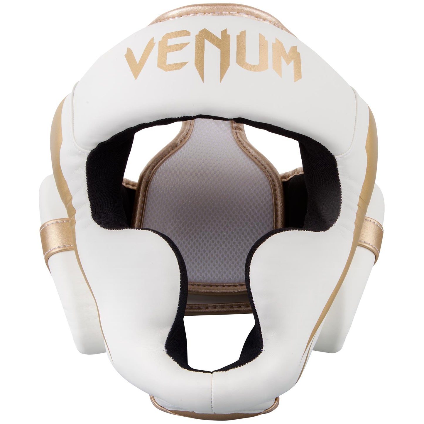 Venum Elite Headgear-White/Gold