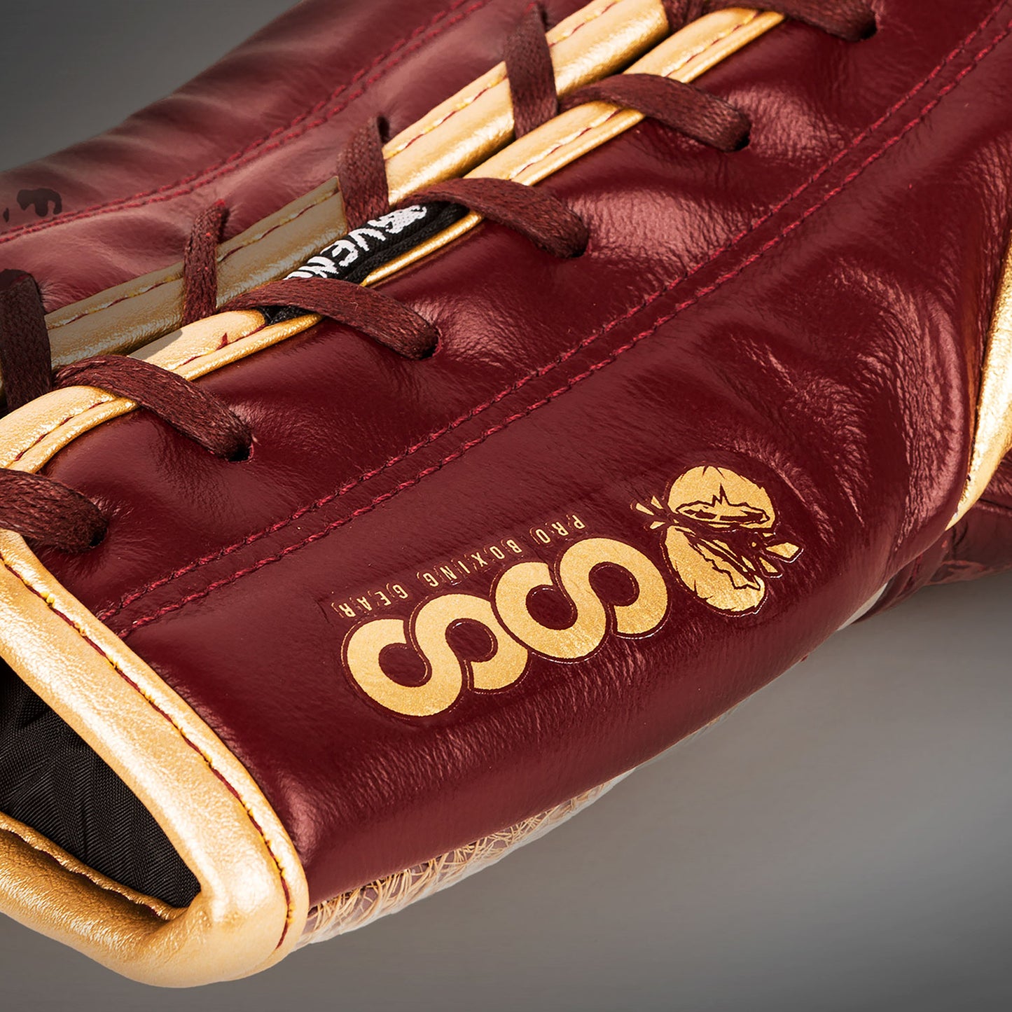 Venum Coco Monogram Pro Lace Up Boxing Gloves - Garnet Red
