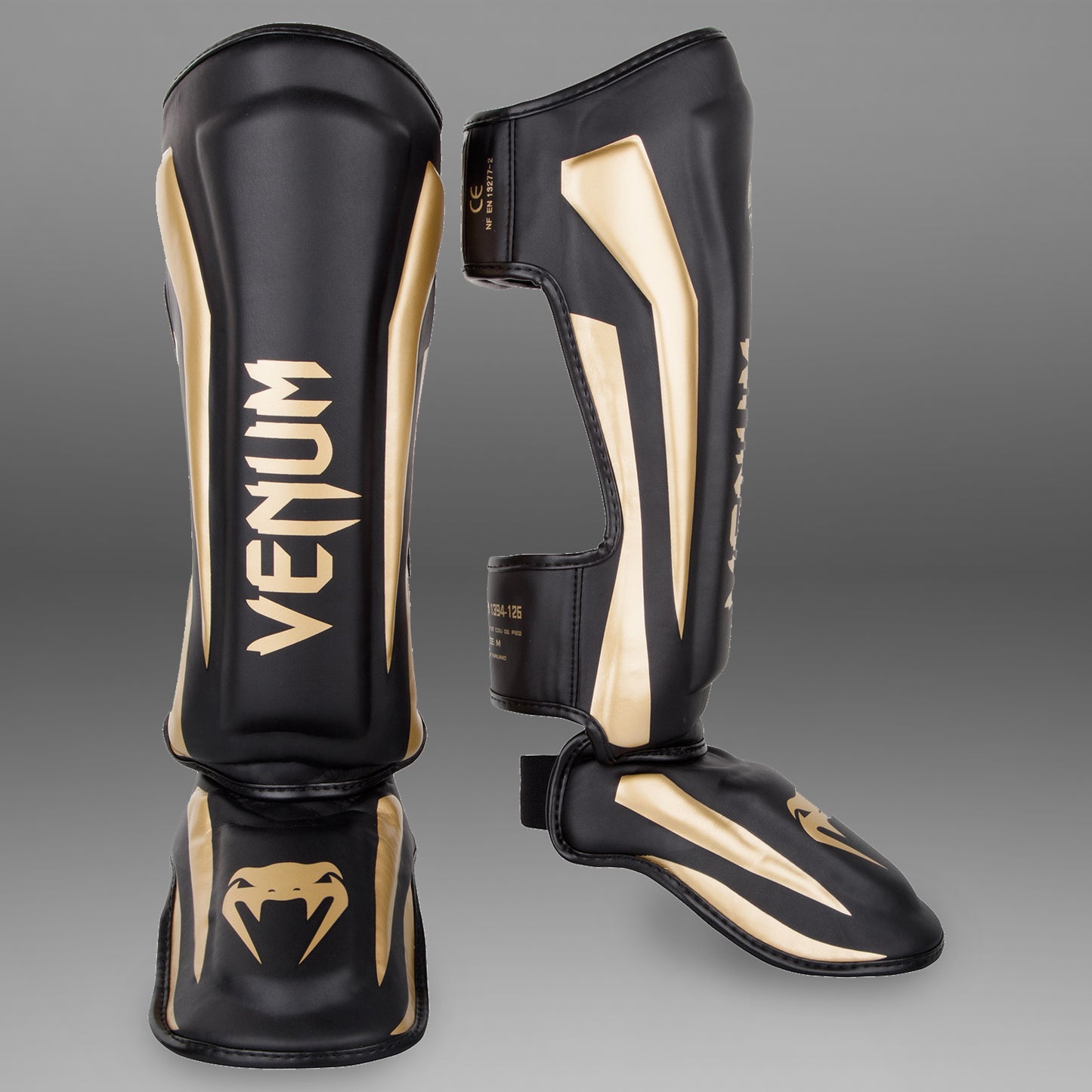 Venum Elite Standup Shin guards - Black/Gold