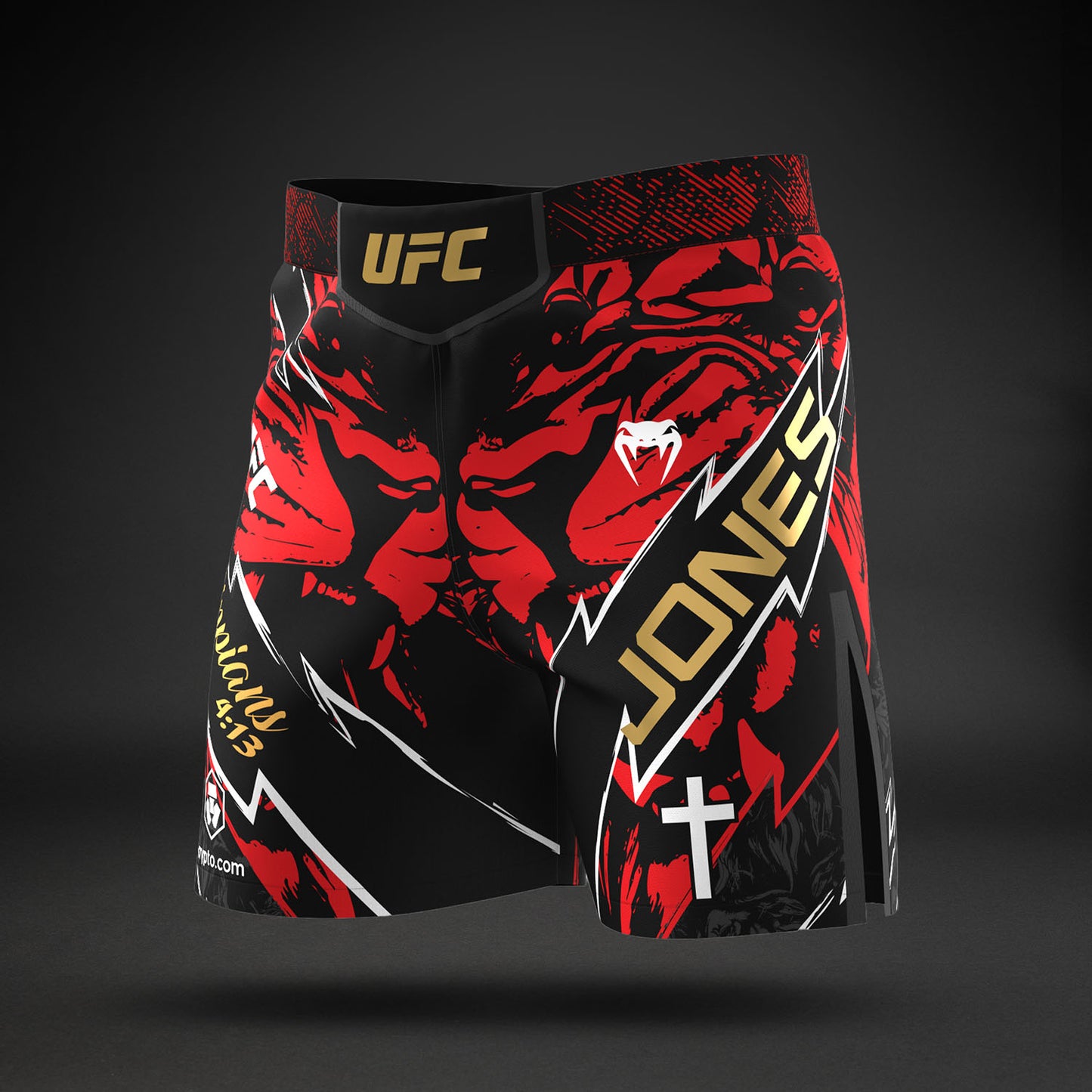 Men's UFC Unrivaled by Venum Red Jon Jones Short Fit Fight Short